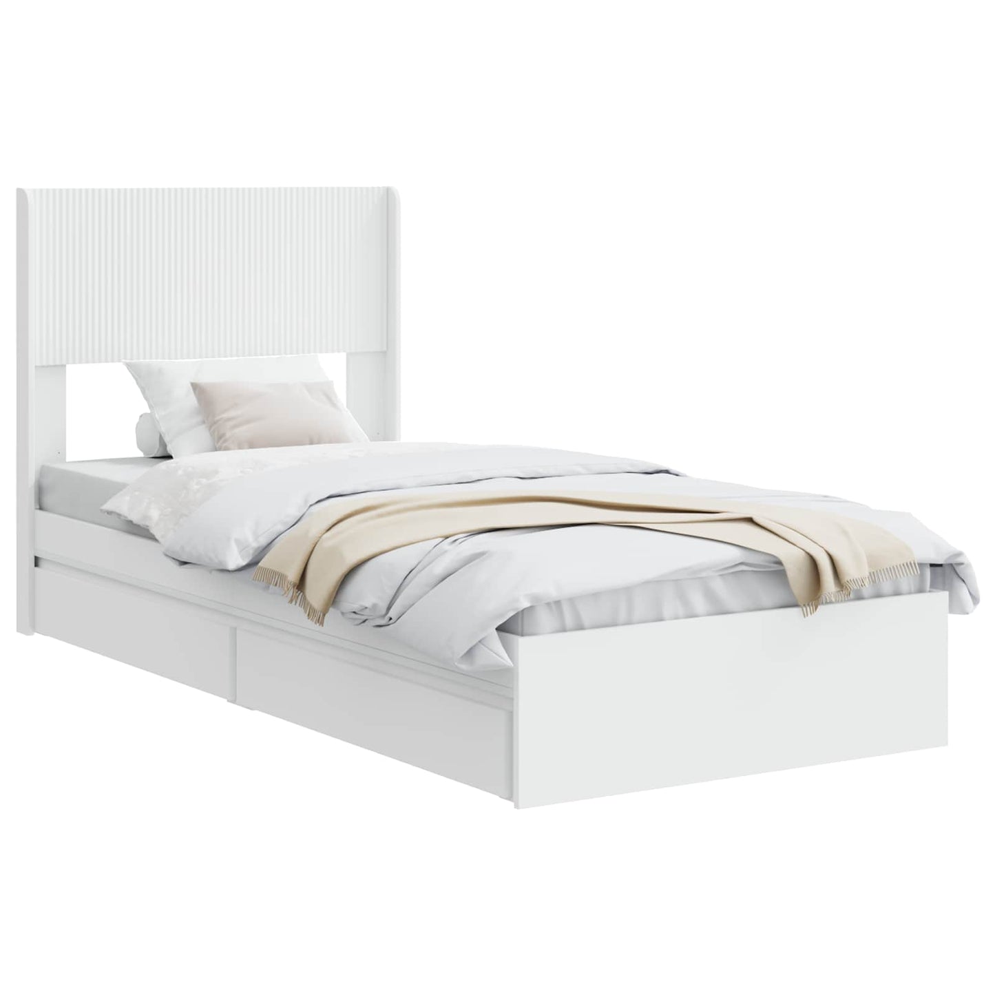 vidaXL Καλάθι με αποθήκη και κεφαλάρι Λευκό 75 x 190 cm