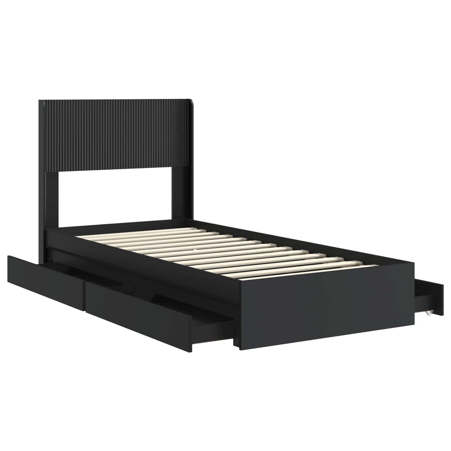 vidaXL Καλάθι με αποθήκη και κεφαλάρι Μαύρο 75 x 190 cm