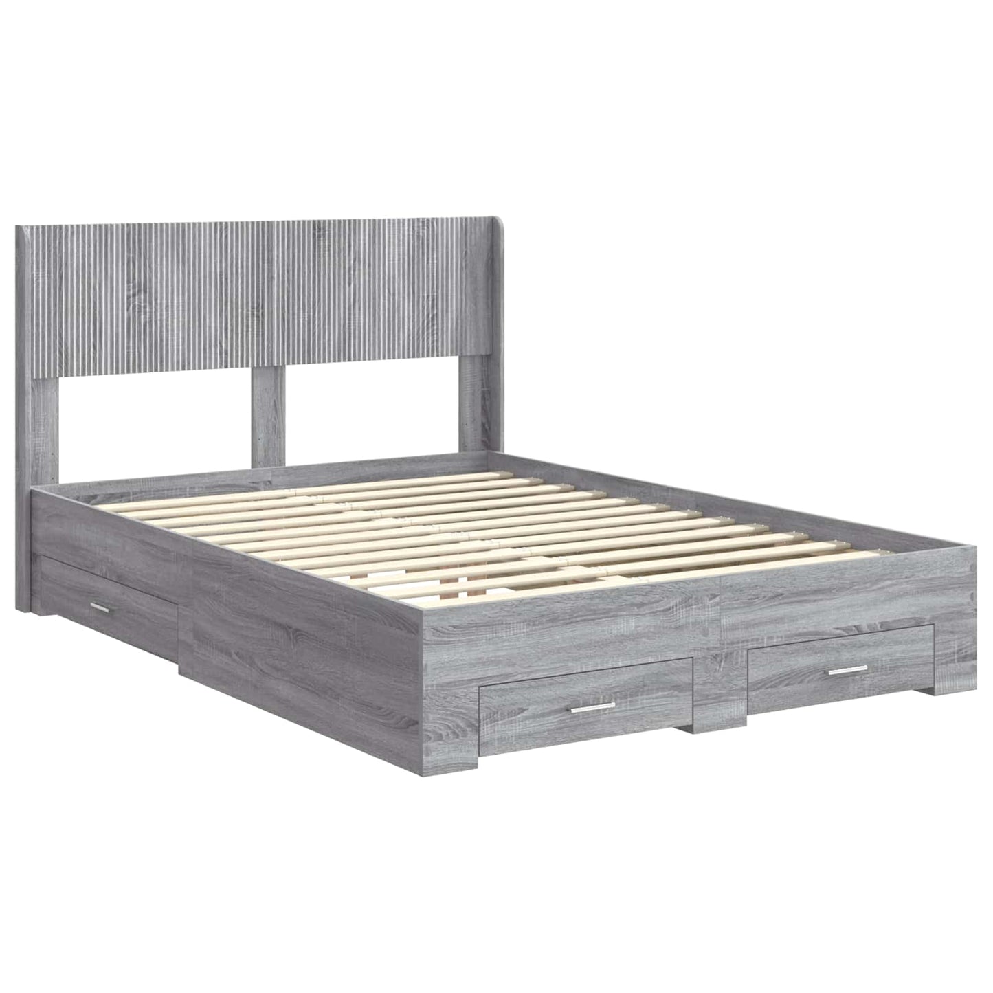 vidaXL Καλάθι με αποθήκη και κεφαλάρι Γκρι Sonoma 140 x 200 cm
