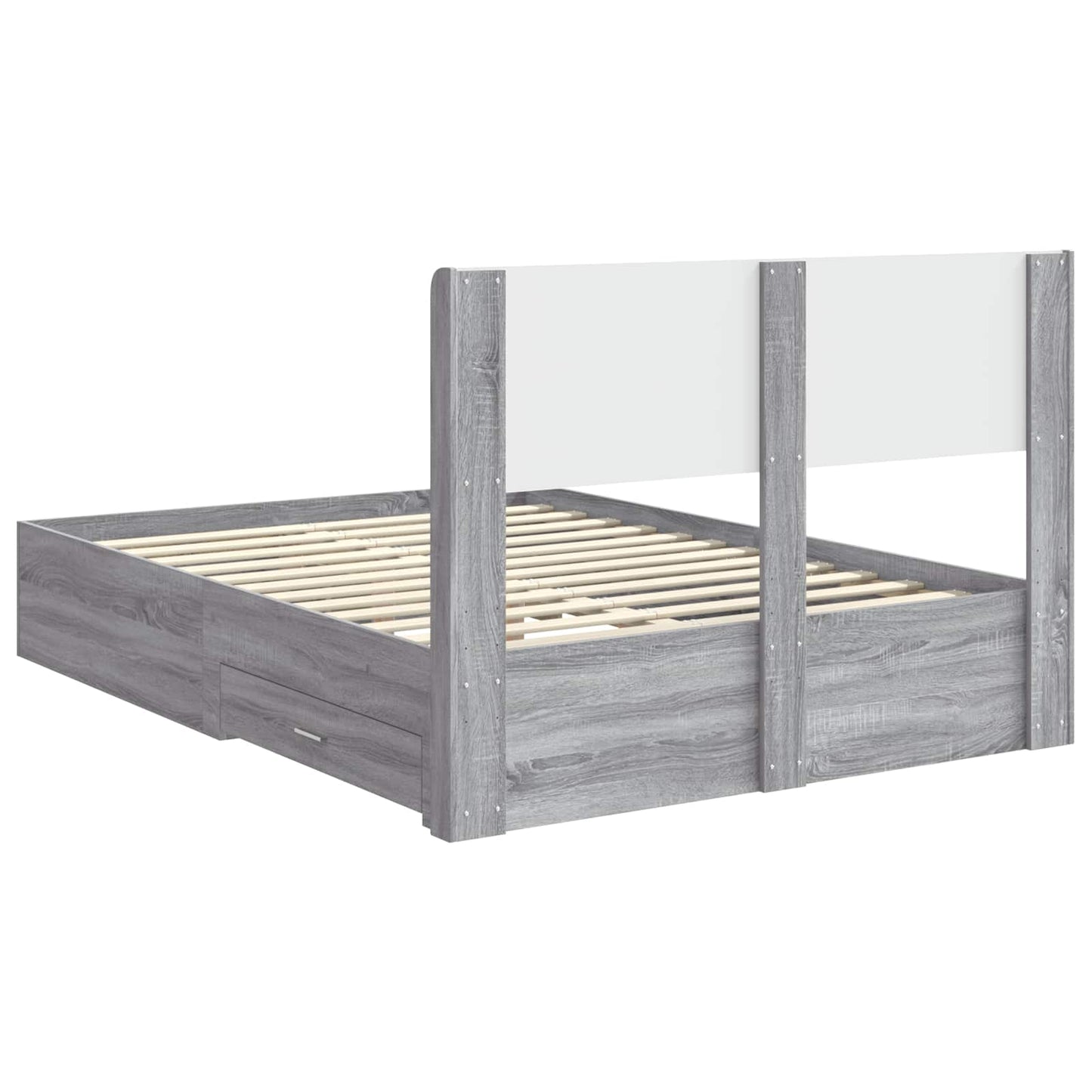 vidaXL Καλάθι με αποθήκη και κεφαλάρι Γκρι Sonoma 140 x 200 cm