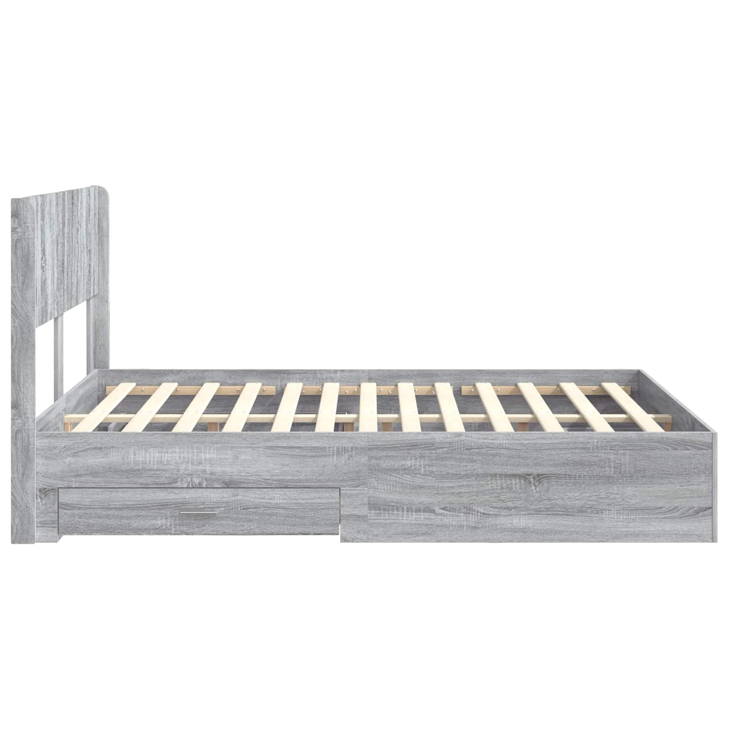 vidaXL Καλάθι με αποθήκη και κεφαλάρι Γκρι Sonoma 140 x 200 cm