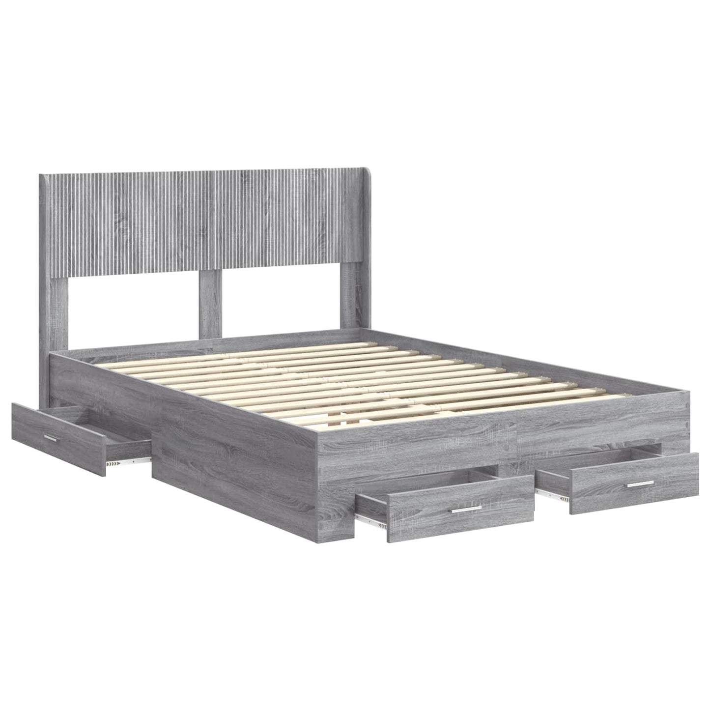 vidaXL Καλάθι με αποθήκη και κεφαλάρι Γκρι Sonoma 140 x 190 cm