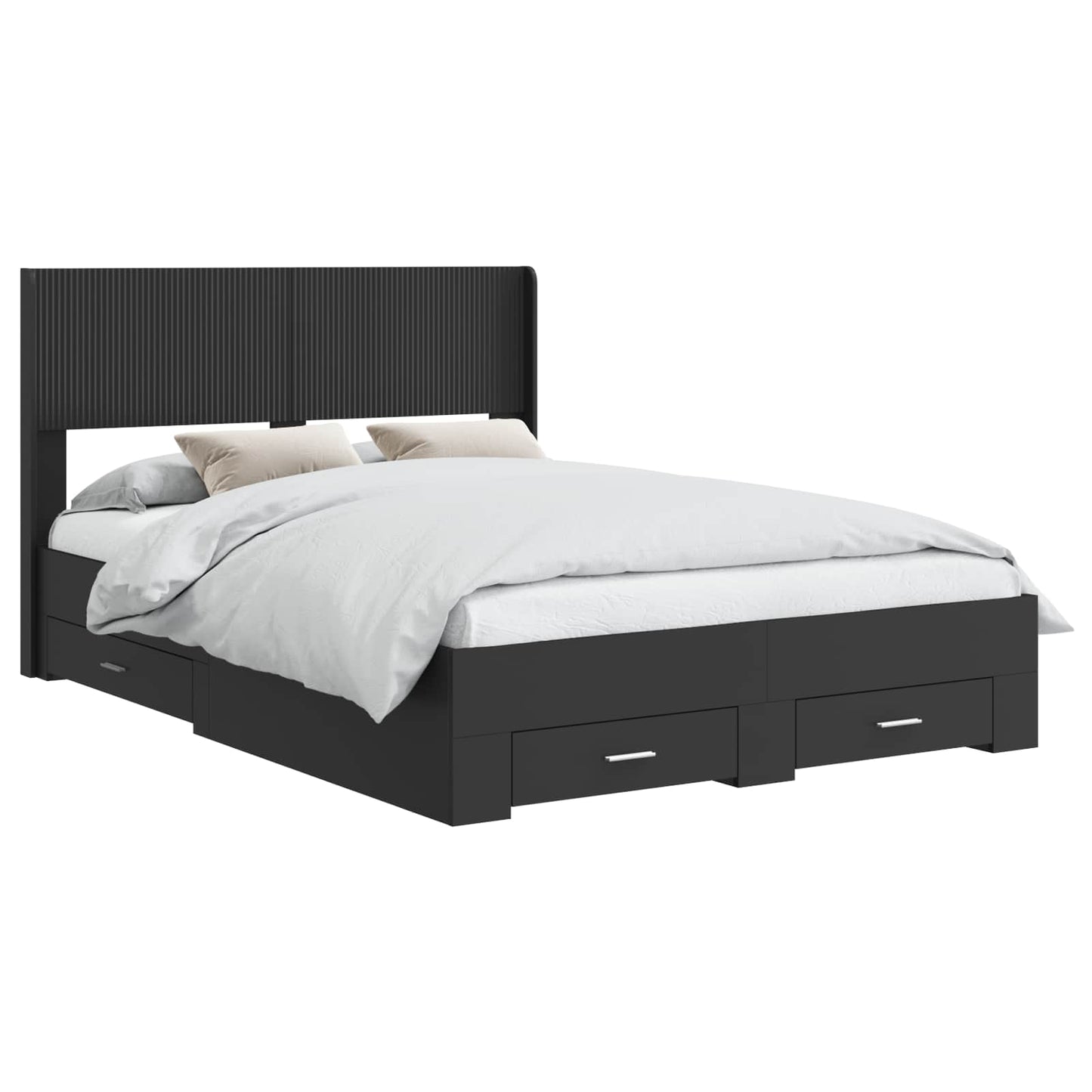 vidaXL Καλάθι με αποθήκη και κεφαλάρι Μαύρο 135 x 190 cm