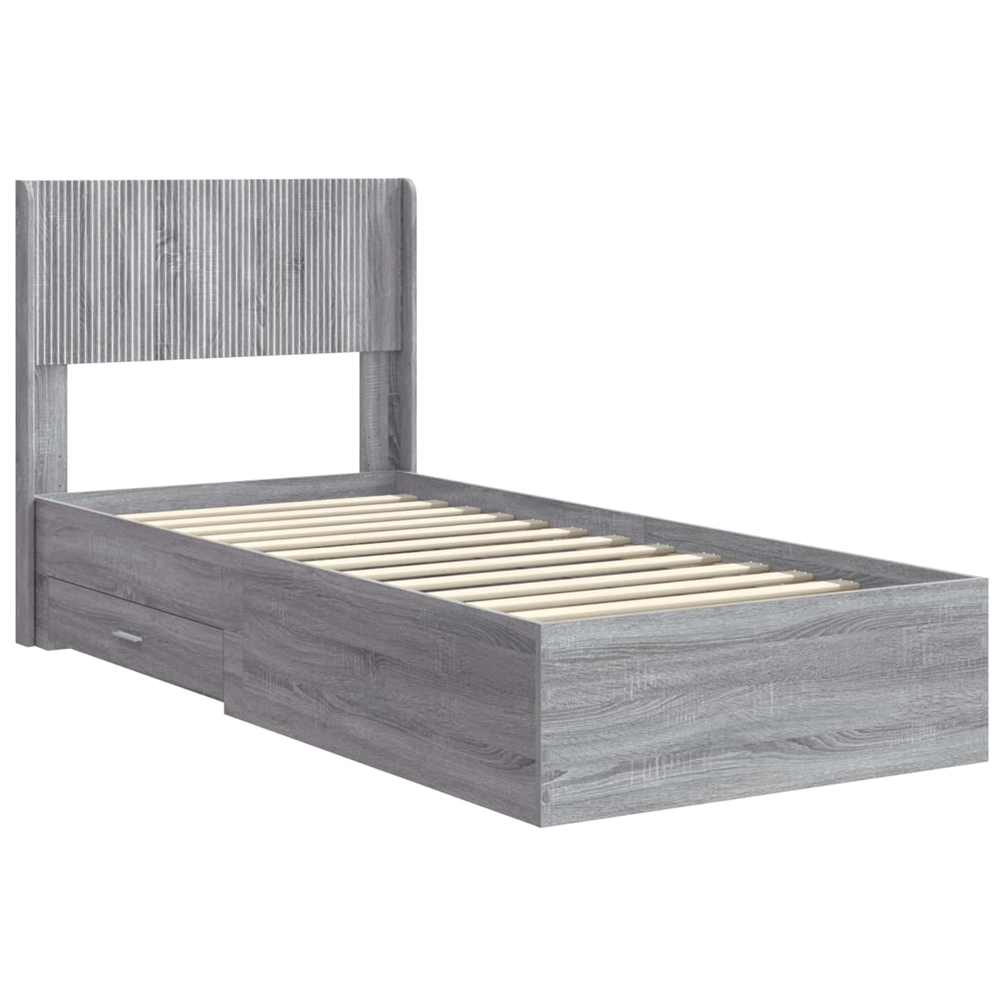 vidaXL Καλάθι με αποθήκη και κεφαλάρι Γκρι Sonoma 100 x 200 cm