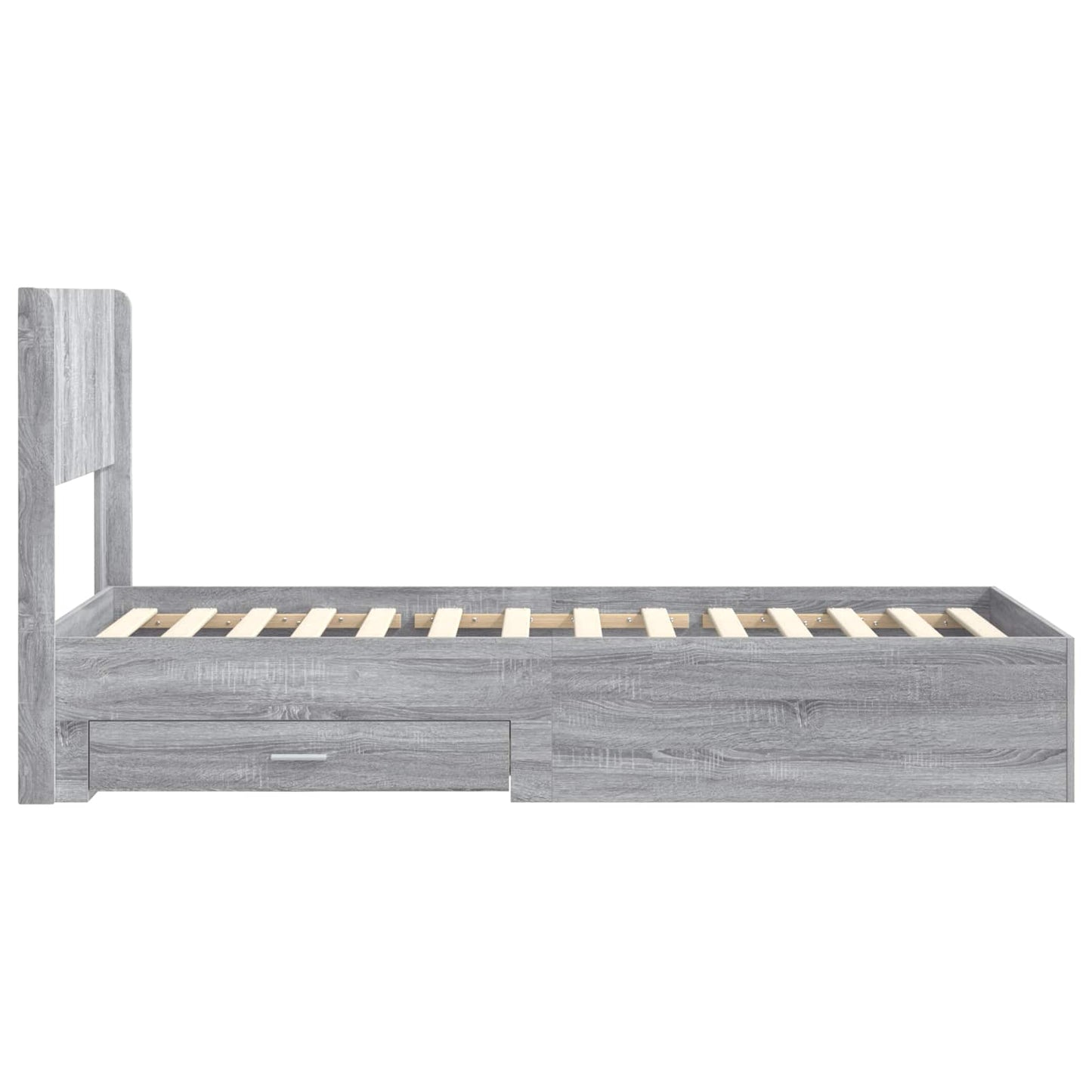 vidaXL Καλάθι με αποθήκη και κεφαλάρι Γκρι Sonoma 90 x 200 cm