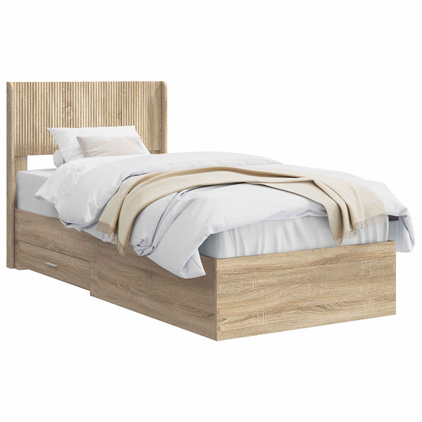 vidaXL Καλάθι με αποθήκη και κεφαλάρι Sonoma Δρυς 90 x 190 cm