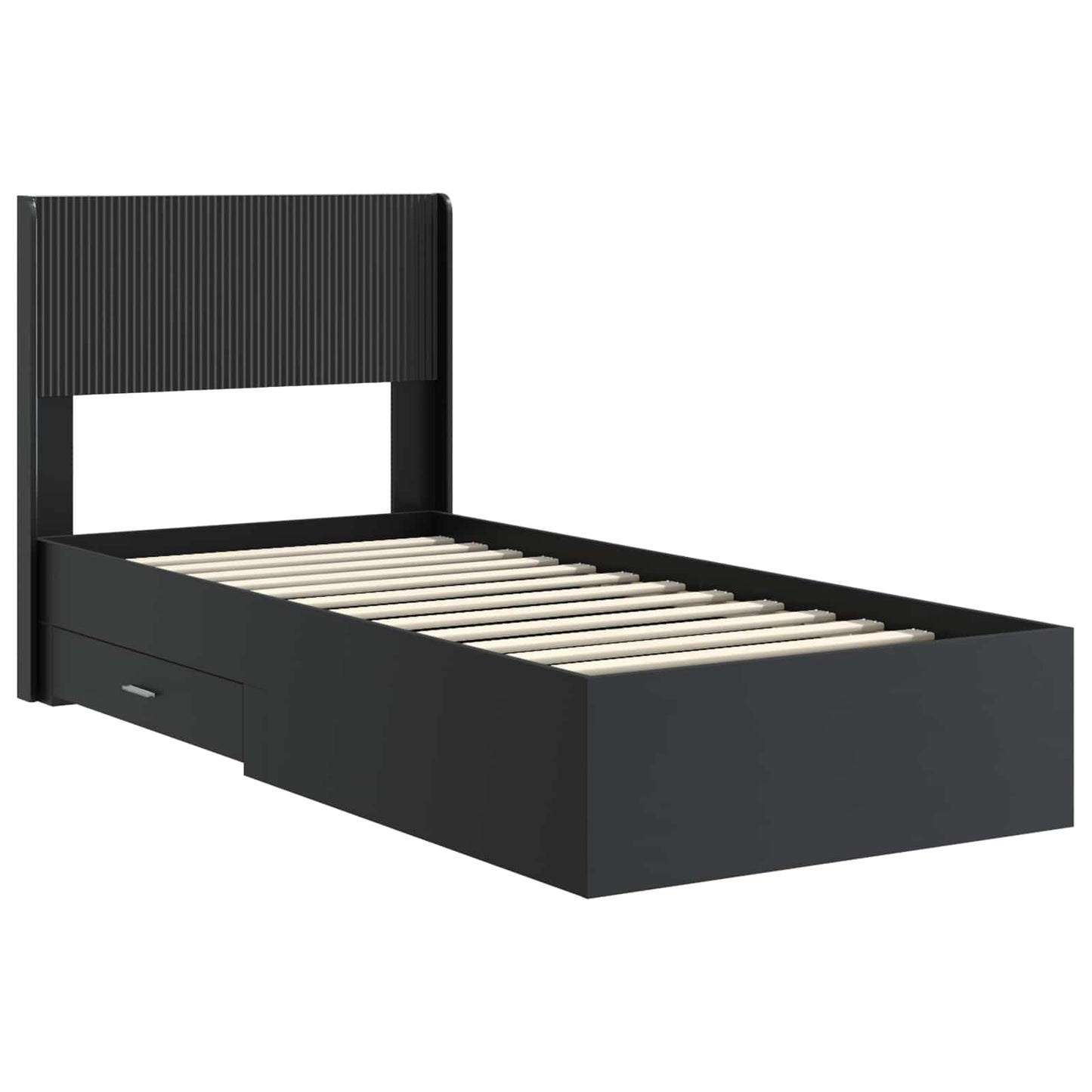 vidaXL Καλάθι με αποθήκη και κεφαλάρι Μαύρο 75 x 190 cm