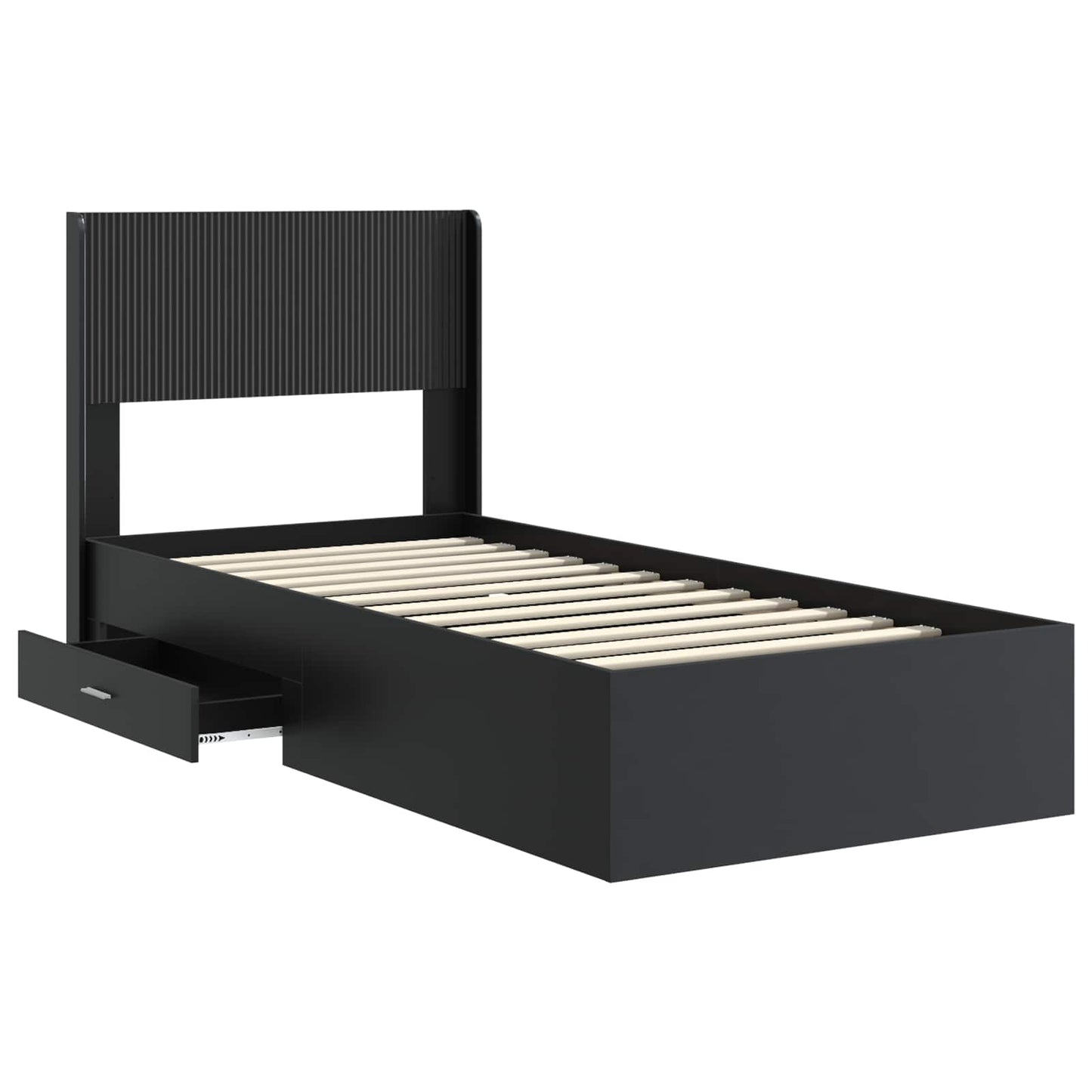 vidaXL Καλάθι με αποθήκη και κεφαλάρι Μαύρο 75 x 190 cm