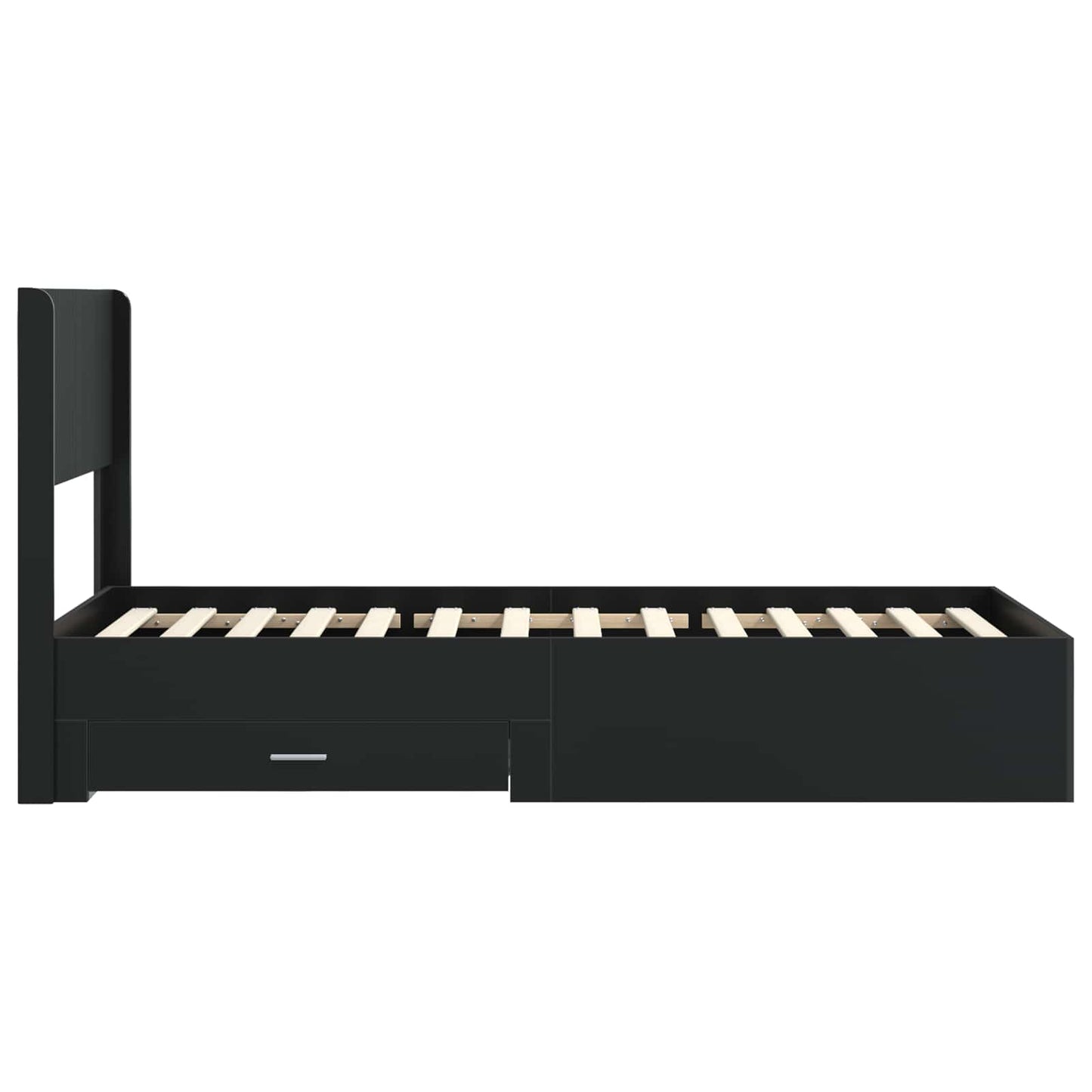vidaXL Καλάθι με αποθήκη και κεφαλάρι Μαύρο 75 x 190 cm