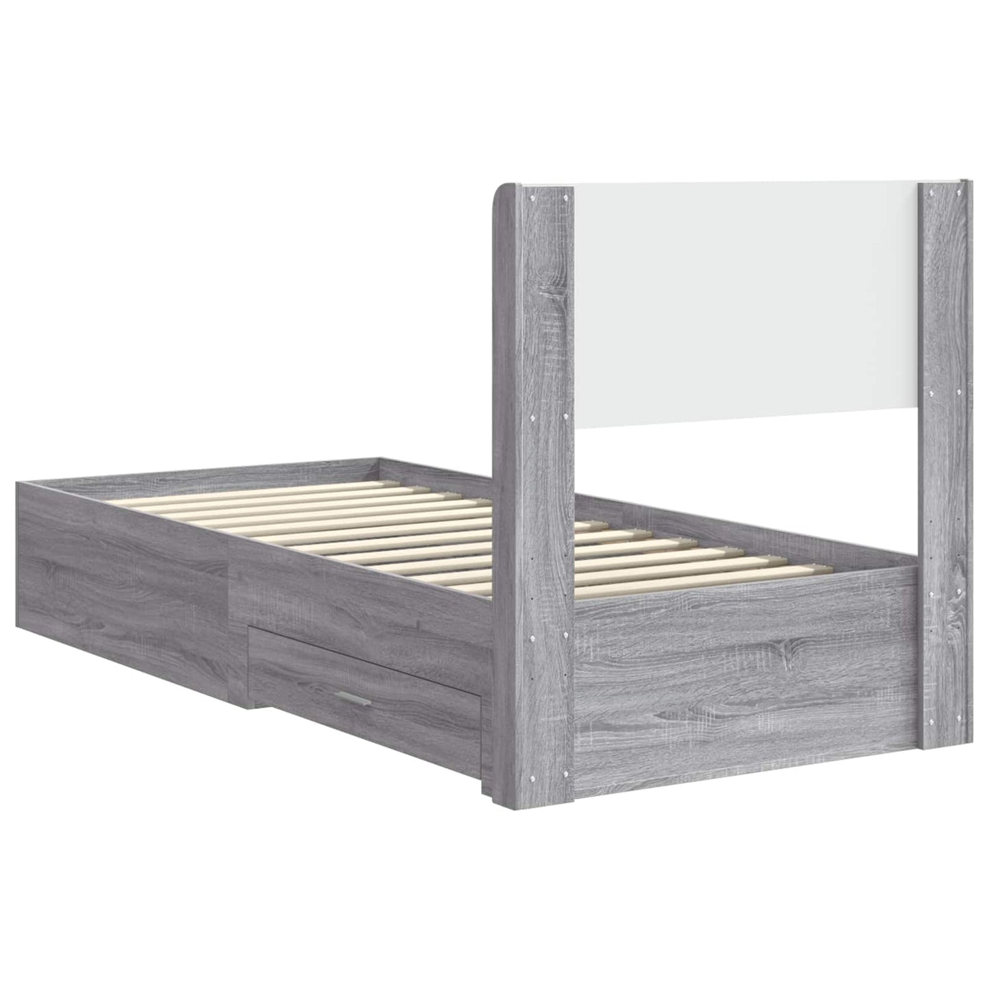 vidaXL Καλάθι με αποθήκη και κεφαλάρι Γκρι Sonoma 75 x 190 cm