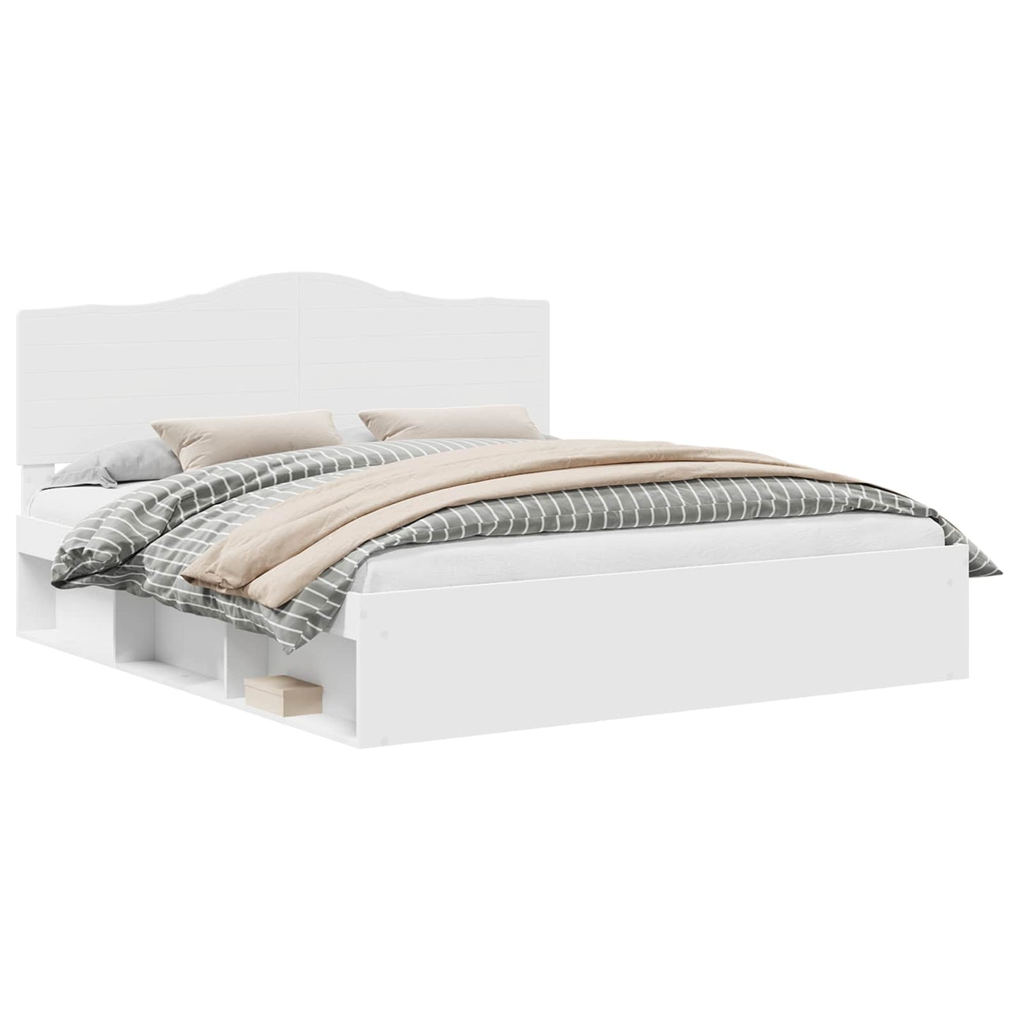 vidaXL Σκελετός Κρεβατιού Λευκό 180 x 200 cm Στερεά ξυλεία πεύκου