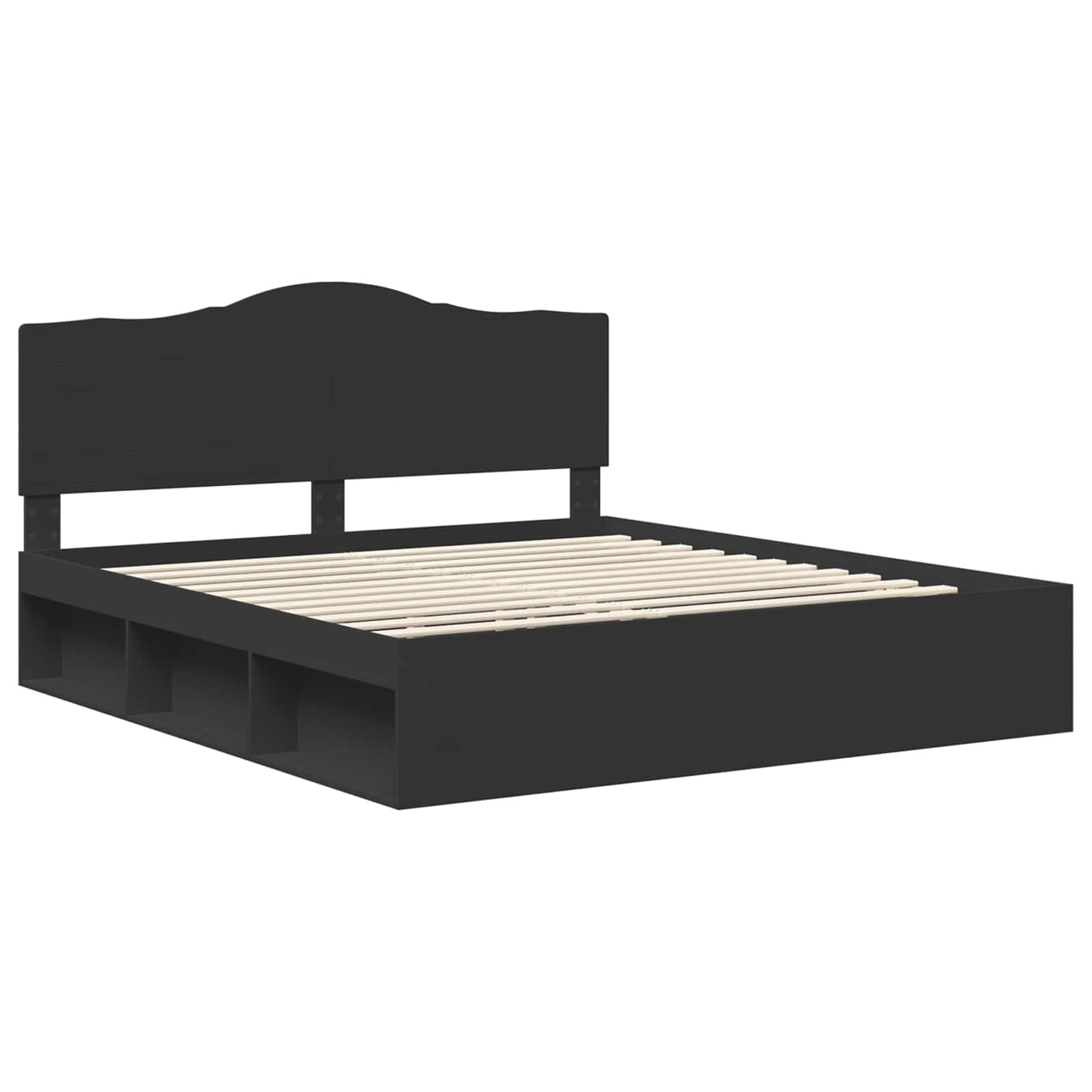 vidaXL Σκελετός Κρεβατιού Μαύρο 180 x 200 cm Στερεά ξυλεία πεύκου