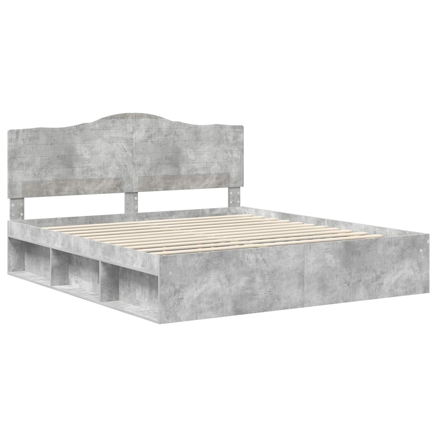 vidaXL Σκελετός Κρεβατιού Σκυρόδεμα 180 x 200 cm Στερεά ξυλεία πεύκου