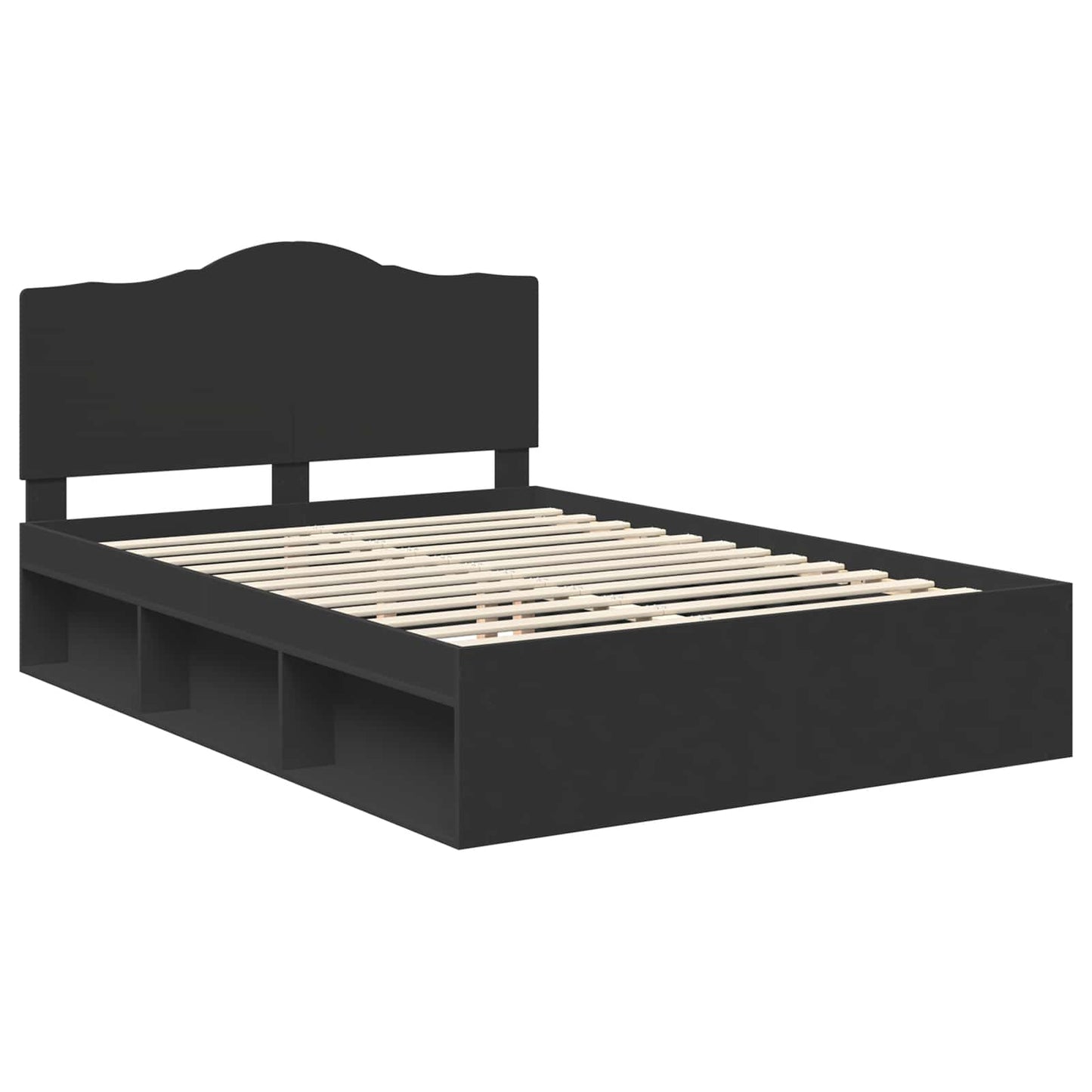 vidaXL Σκελετός Κρεβατιού Μαύρο 160 x 200 cm Στερεά ξυλεία πεύκου