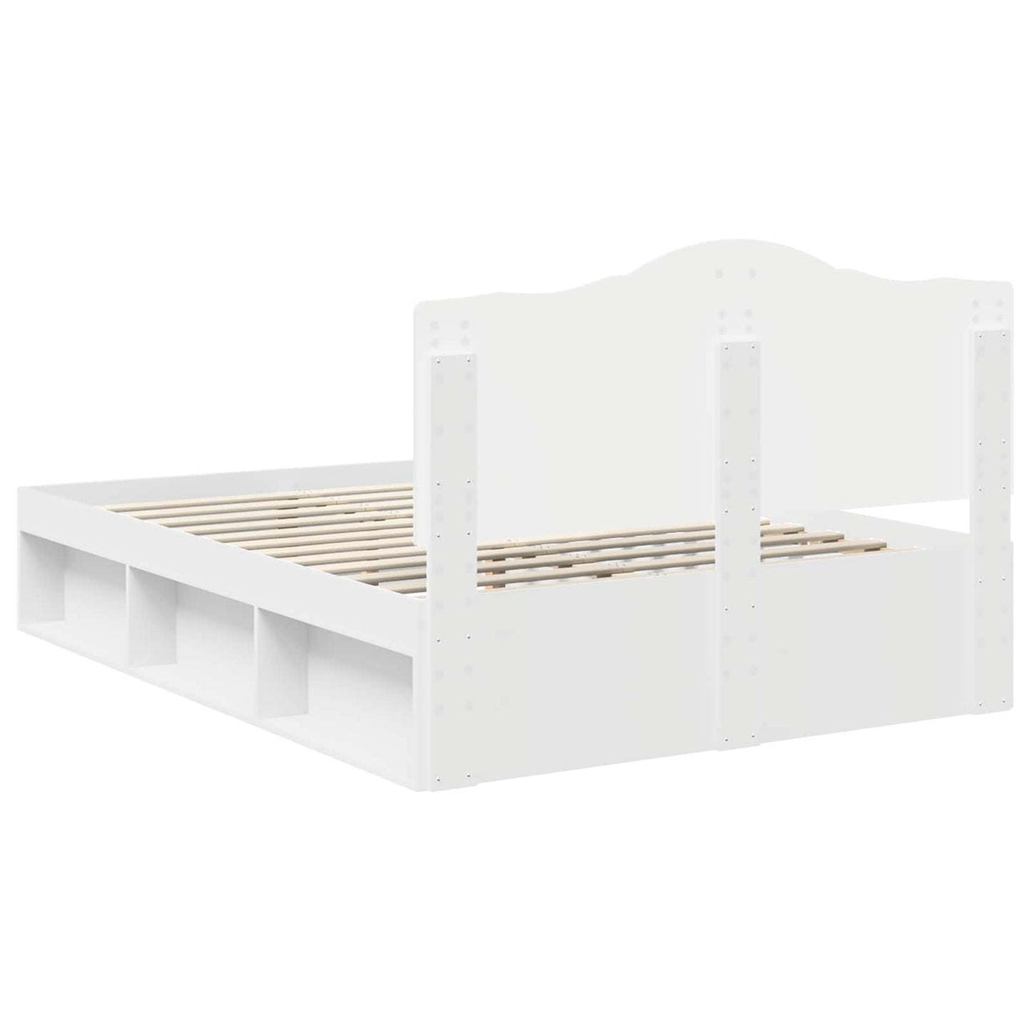 vidaXL Σκελετός Κρεβατιού Λευκό 150 x 200 cm Στερεά ξυλεία πεύκου