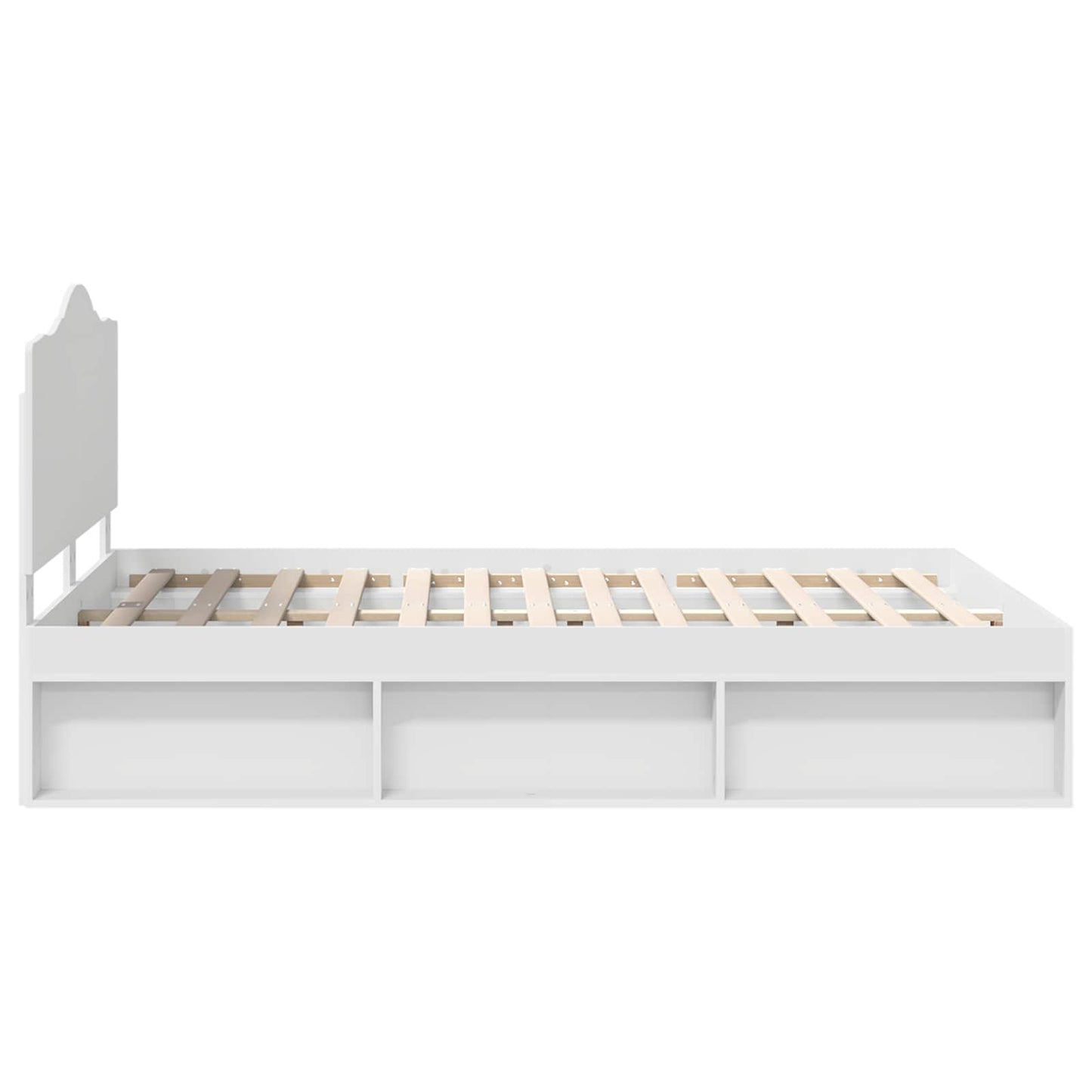 vidaXL Σκελετός Κρεβατιού Λευκό 150 x 200 cm Στερεά ξυλεία πεύκου