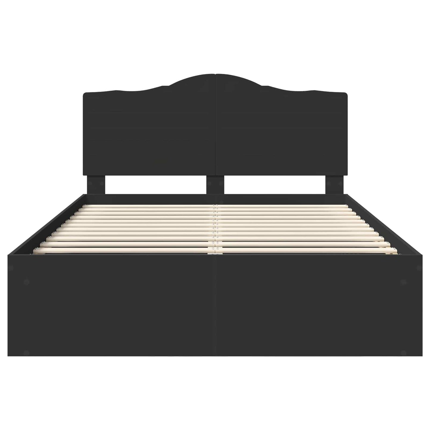 vidaXL Σκελετός Κρεβατιού Μαύρο 150 x 200 cm Στερεά ξυλεία πεύκου