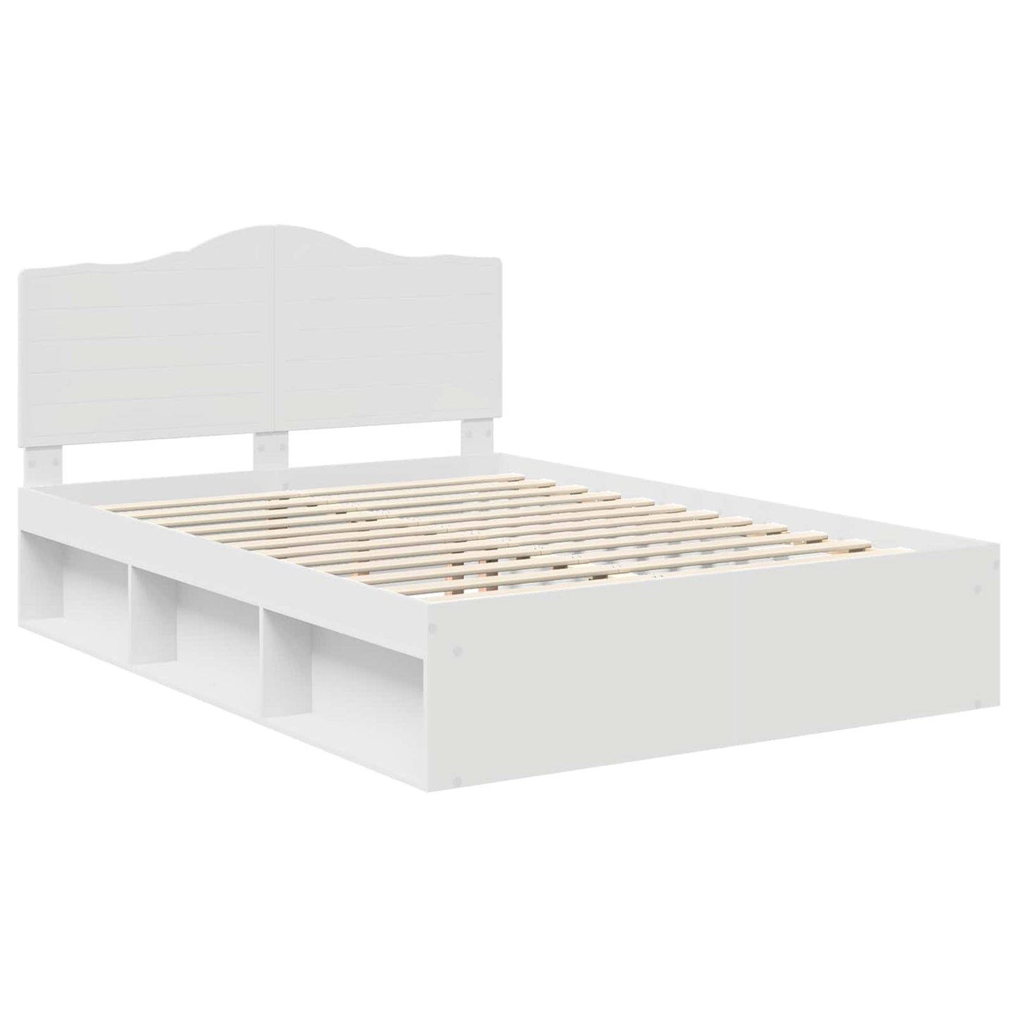 vidaXL Σκελετός Κρεβατιού Λευκό 140 x 190 cm Στερεά ξυλεία πεύκου