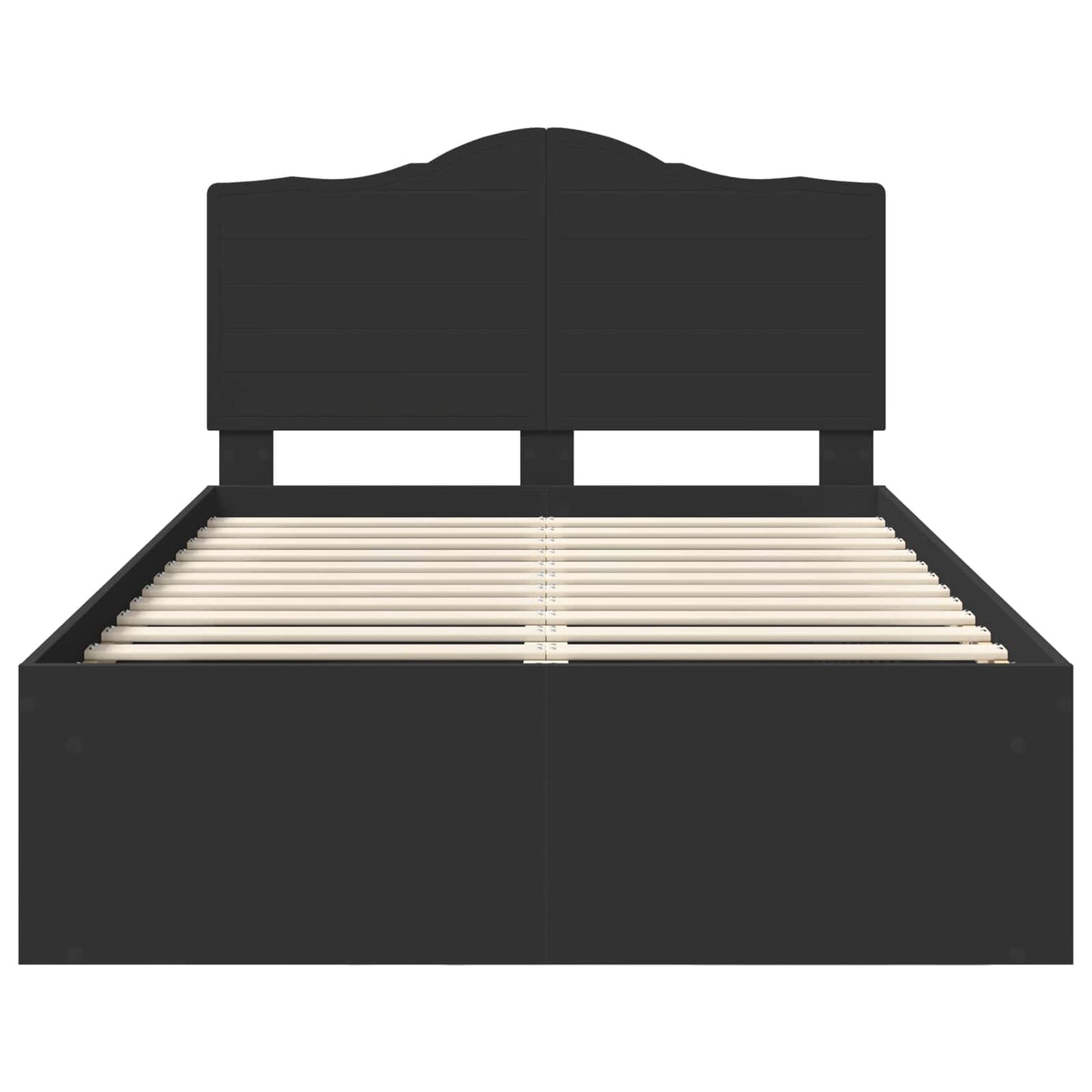 vidaXL Σκελετός Κρεβατιού Μαύρο 135 x 190 cm Στερεά ξυλεία πεύκου