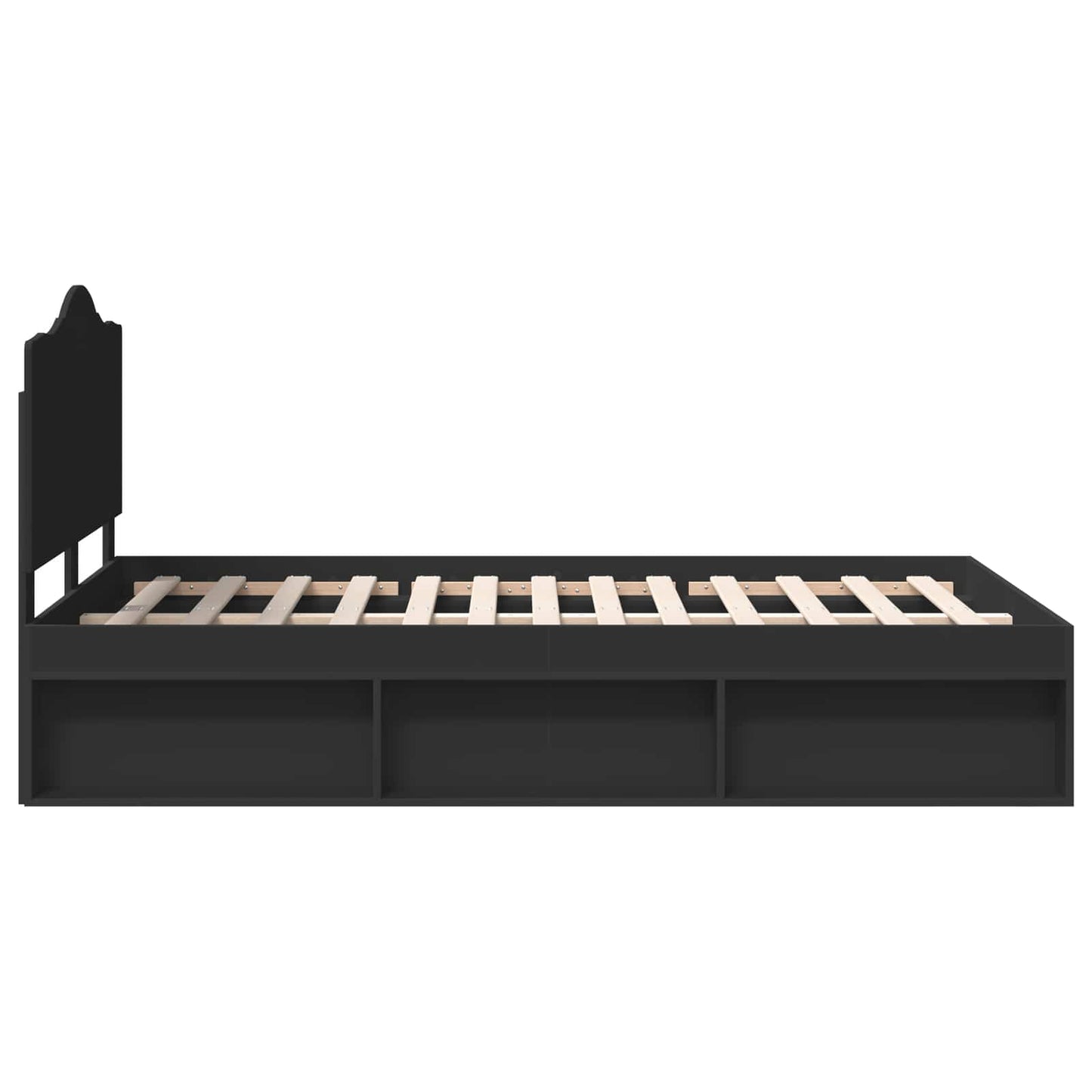 vidaXL Σκελετός Κρεβατιού Μαύρο 120 x 200 cm Στερεά ξυλεία πεύκου