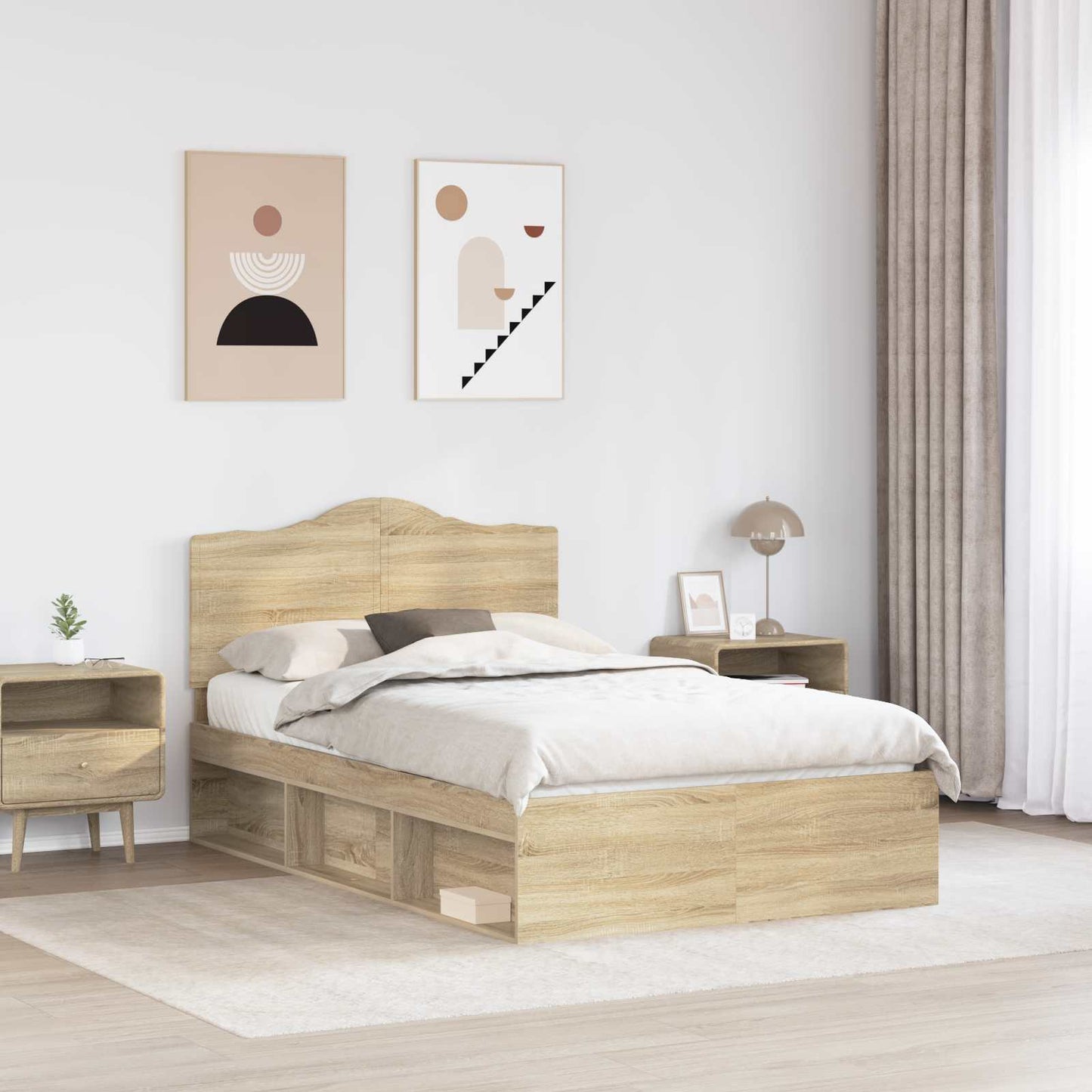 vidaXL Σκελετός Κρεβατιού Σονόμα 120 x 200 cm Στερεά ξυλεία πεύκου