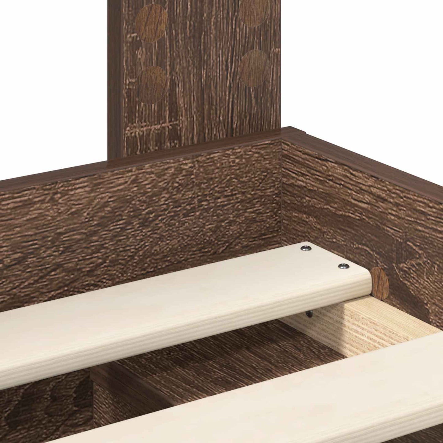 vidaXL Σκελετός Κρεβατιού Καφέ δρυς 120 x 200 cm Στερεά ξυλεία πεύκου