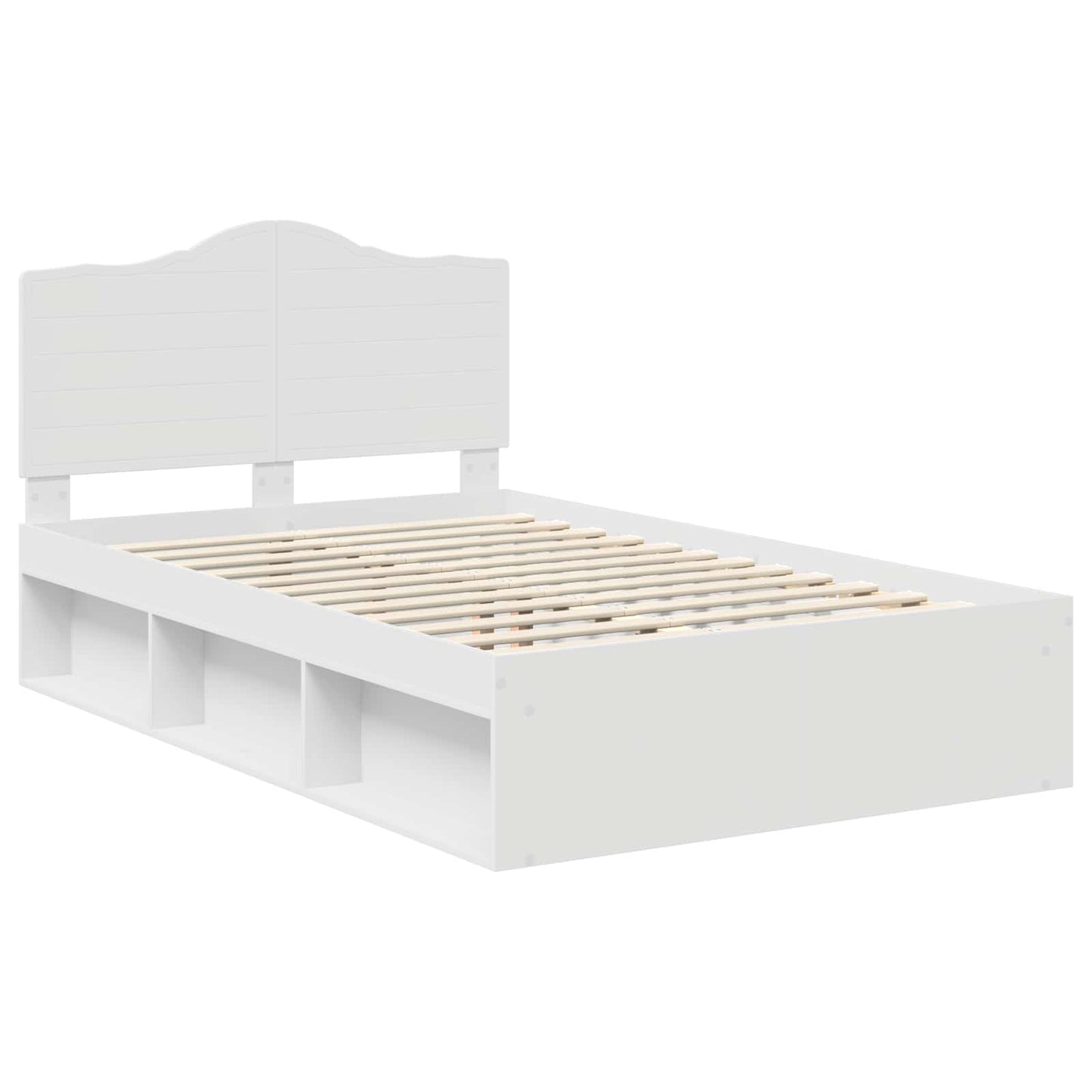vidaXL Σκελετός Κρεβατιού Λευκό 120 x 190 cm Στερεά ξυλεία πεύκου