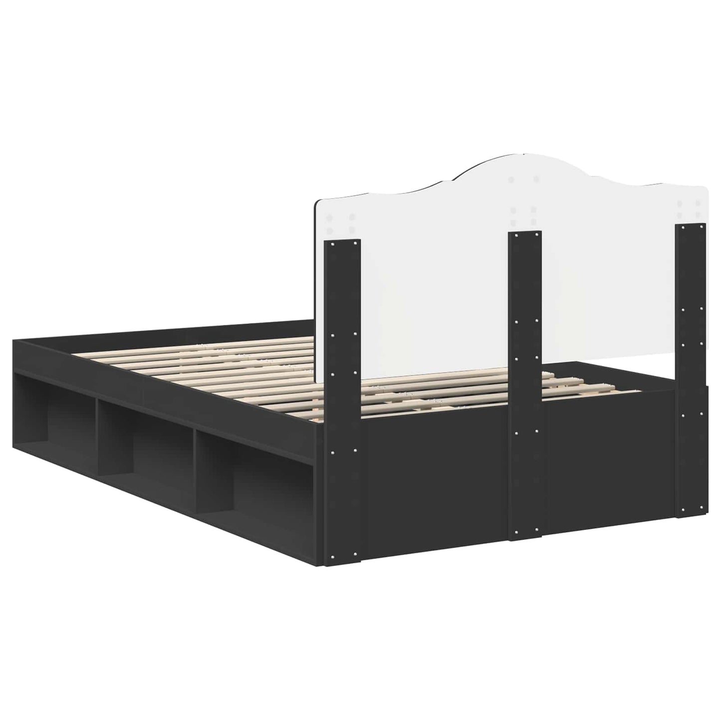 vidaXL Σκελετός Κρεβατιού Μαύρο 120 x 190 cm Στερεά ξυλεία πεύκου
