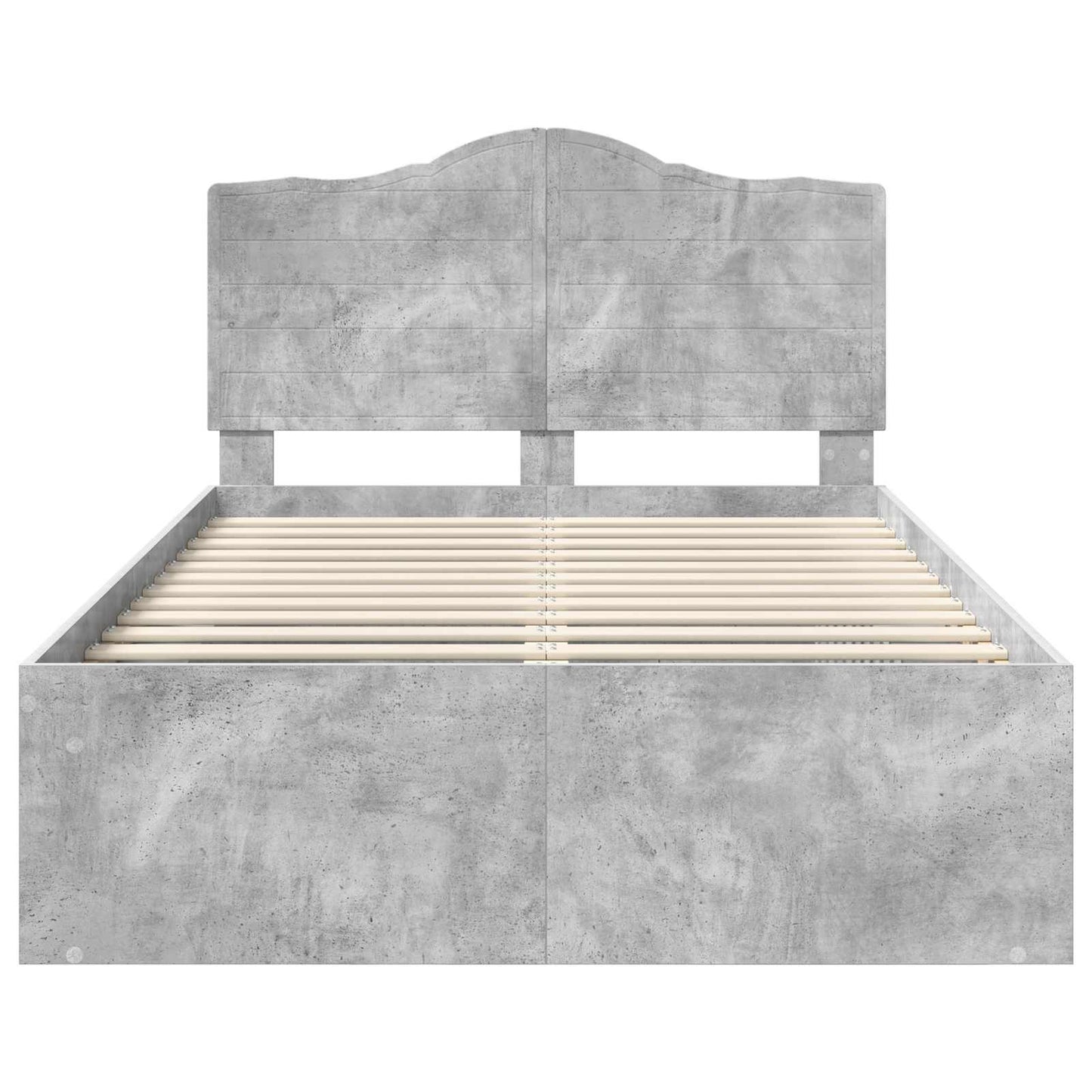vidaXL Σκελετός Κρεβατιού Σκυρόδεμα 120 x 190 cm Στερεά ξυλεία πεύκου