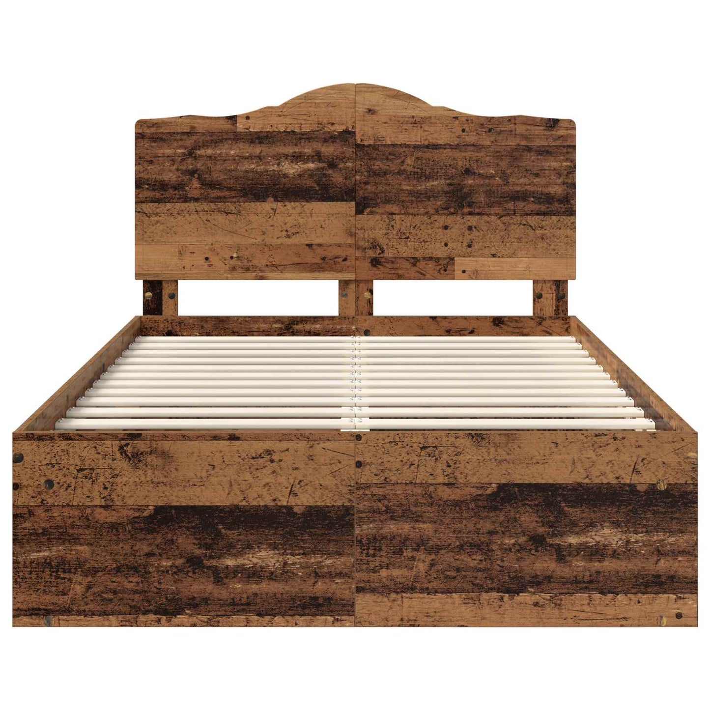 vidaXL Σκελετός Κρεβατιού Παλιό ξύλο 120 x 190 cm Στερεά ξυλεία πεύκου