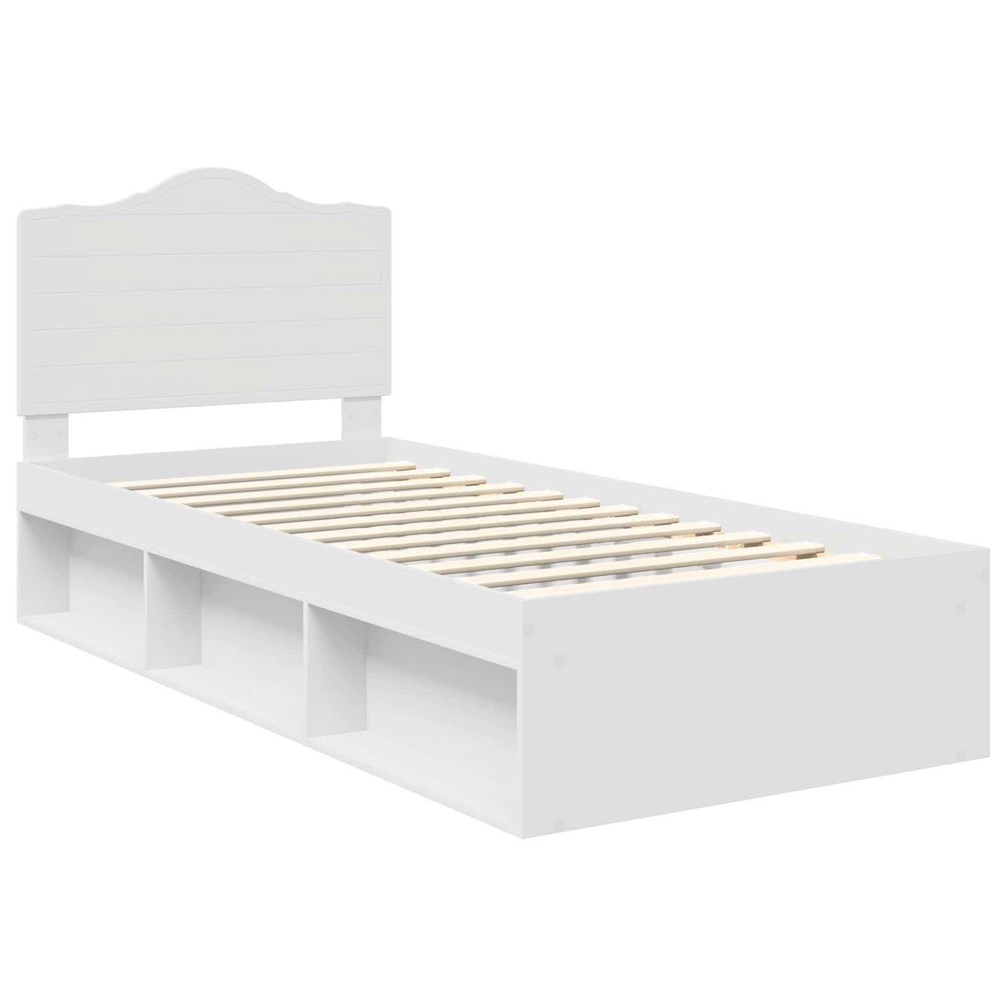 vidaXL Σκελετός Κρεβατιού Λευκό 75 x 190 cm Στερεά ξυλεία πεύκου