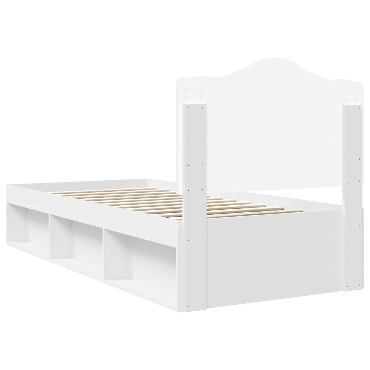 vidaXL Σκελετός Κρεβατιού Λευκό 75 x 190 cm Στερεά ξυλεία πεύκου