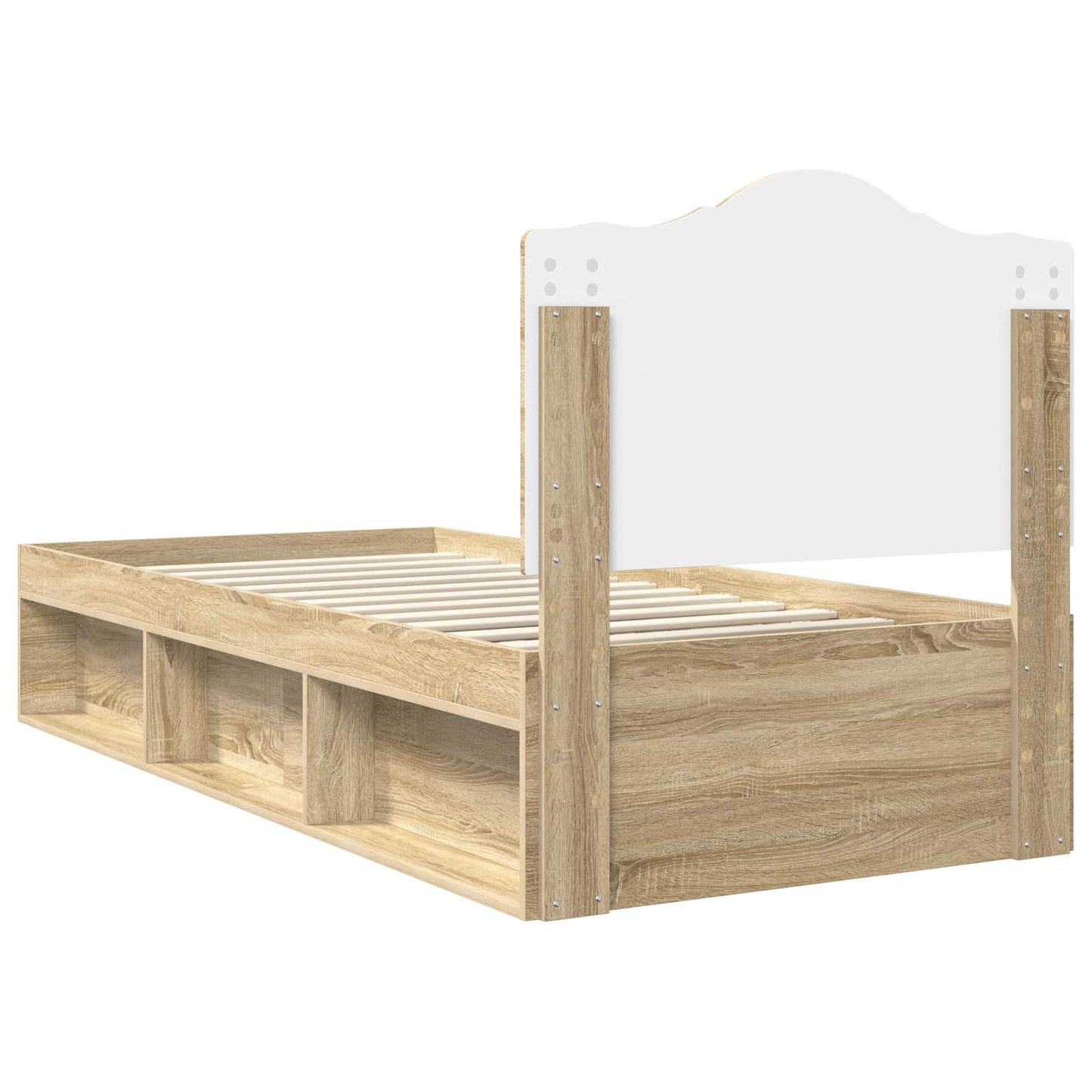 vidaXL Σκελετός Κρεβατιού Δρύς Sonoma 75 x 190 cm Στερεά ξυλεία πεύκου