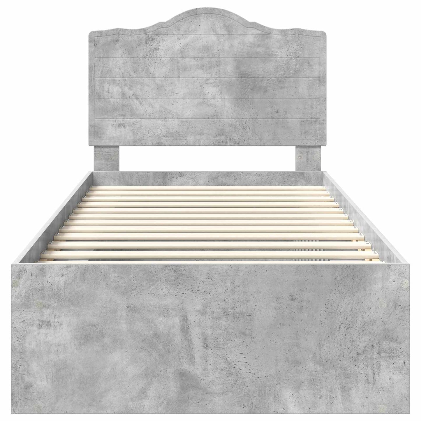 vidaXL Σκελετός Κρεβατιού Γκρι Μπετόν 75 x 190 cm Στερεά ξυλεία πεύκου