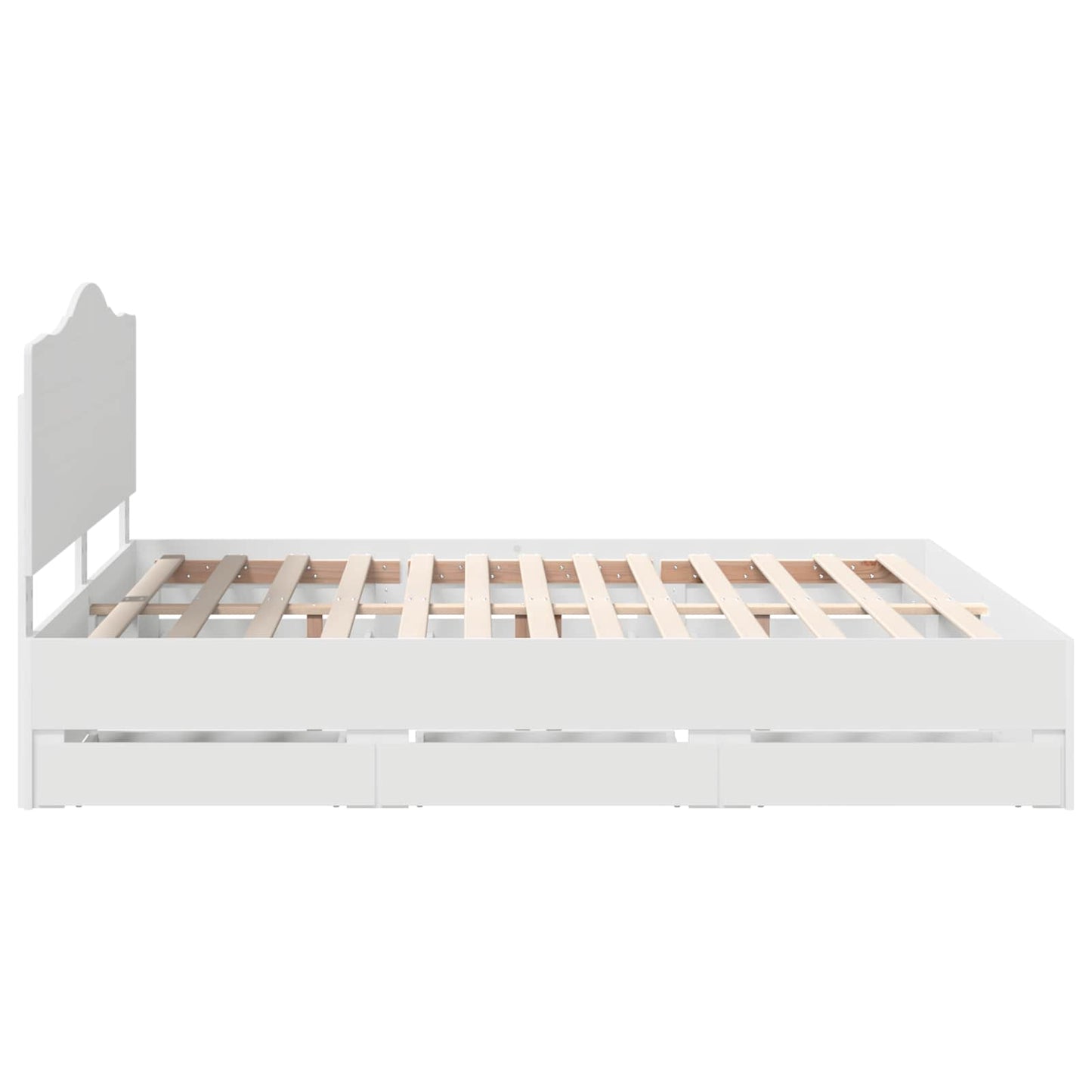 vidaXL Σκελετός Κρεβατιού Λευκός 180 x 200 cm Μηχανήματος Ξύλο