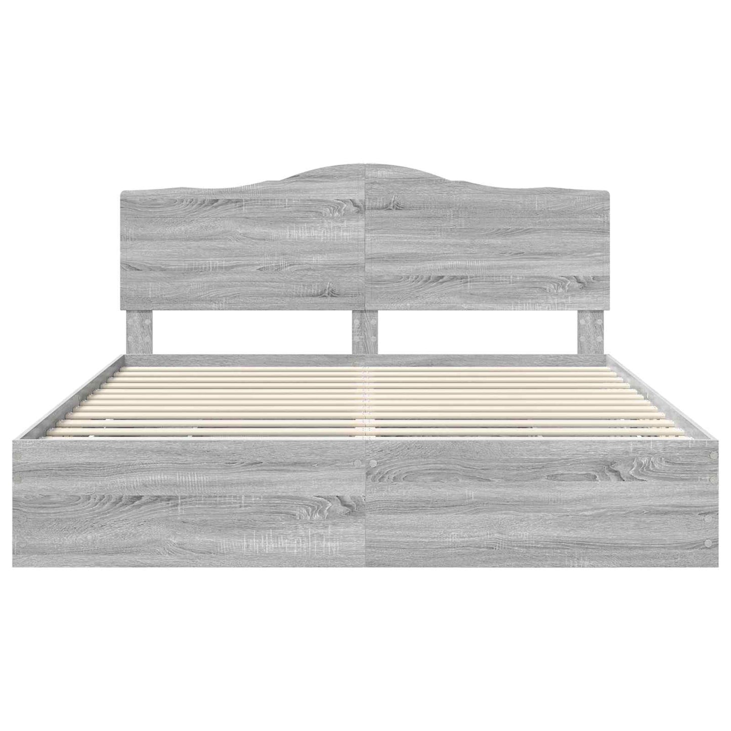 vidaXL Σκελετός Κρεβατιού Γκρίζο Σονομα 180 x 200 cm Μηχανήματος Ξύλο