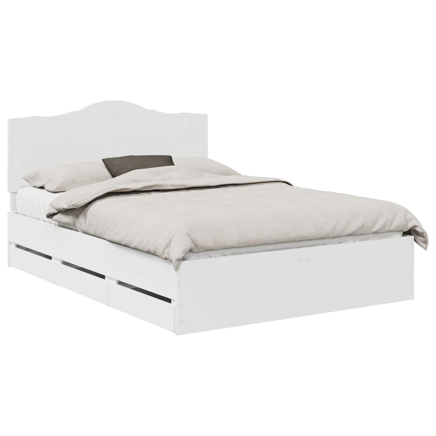 vidaXL Σκελετός Κρεβατιού Λευκό 160 x 200 cm Μηχανήματος Ξύλο