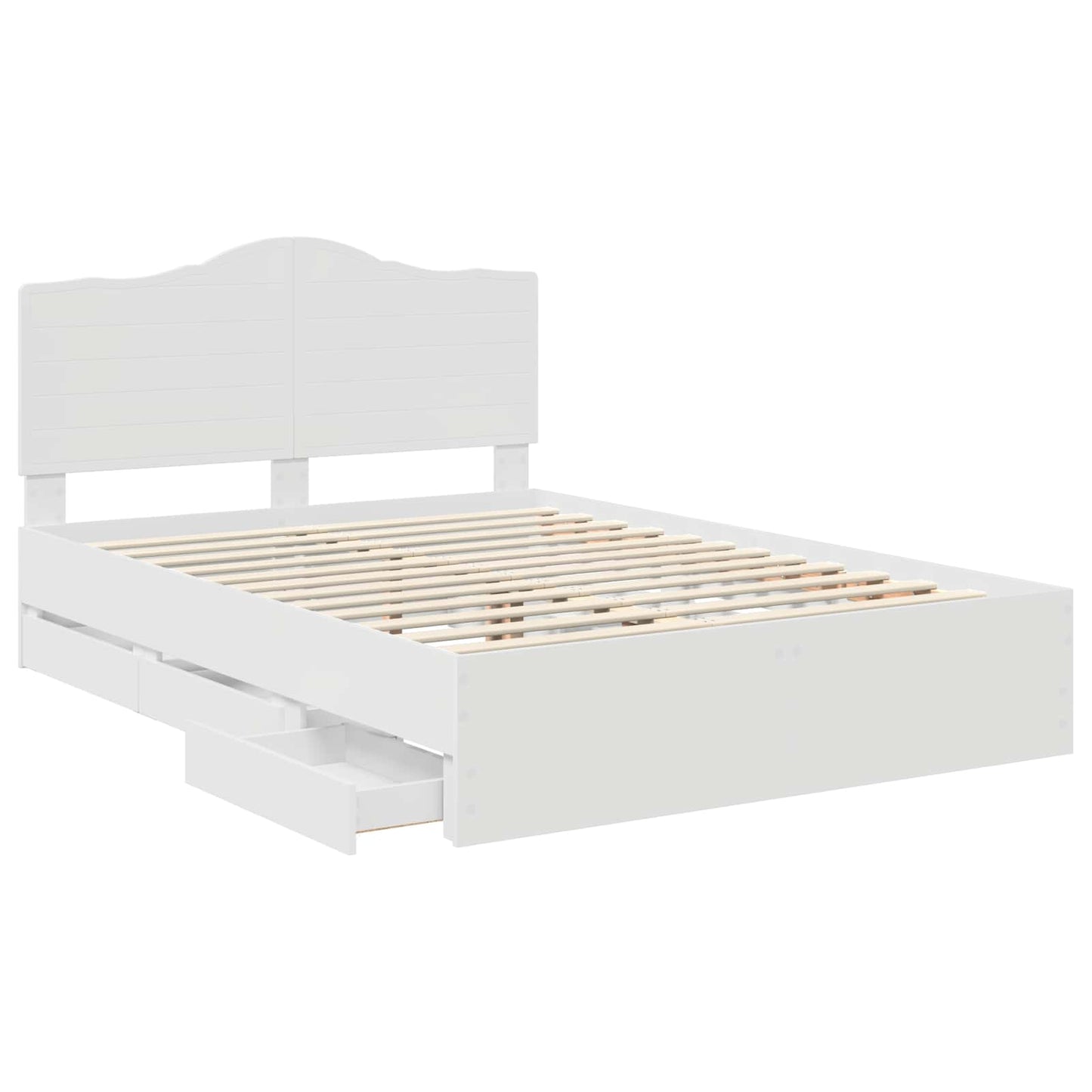 vidaXL Σκελετός Κρεβατιού Λευκό 160 x 200 cm Μηχανήματος Ξύλο