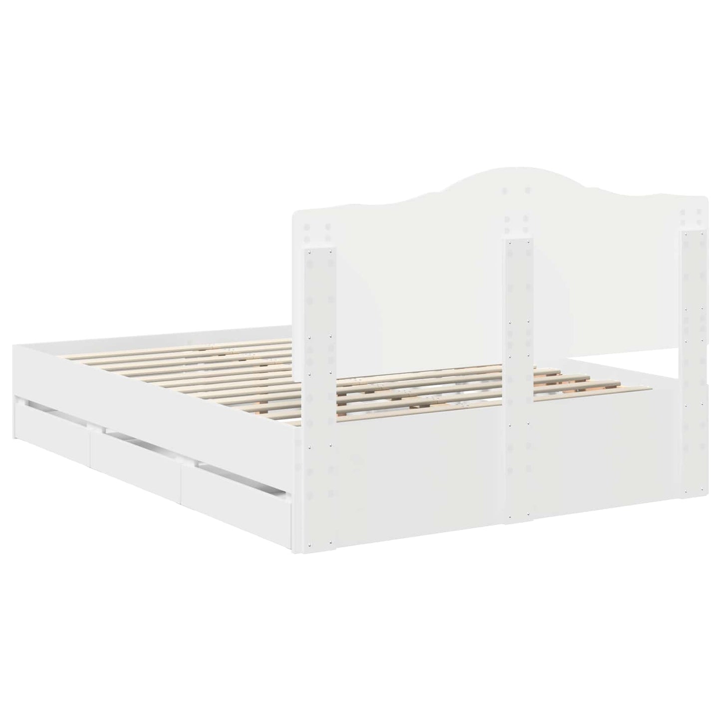 vidaXL Σκελετός Κρεβατιού Λευκό 160 x 200 cm Μηχανήματος Ξύλο