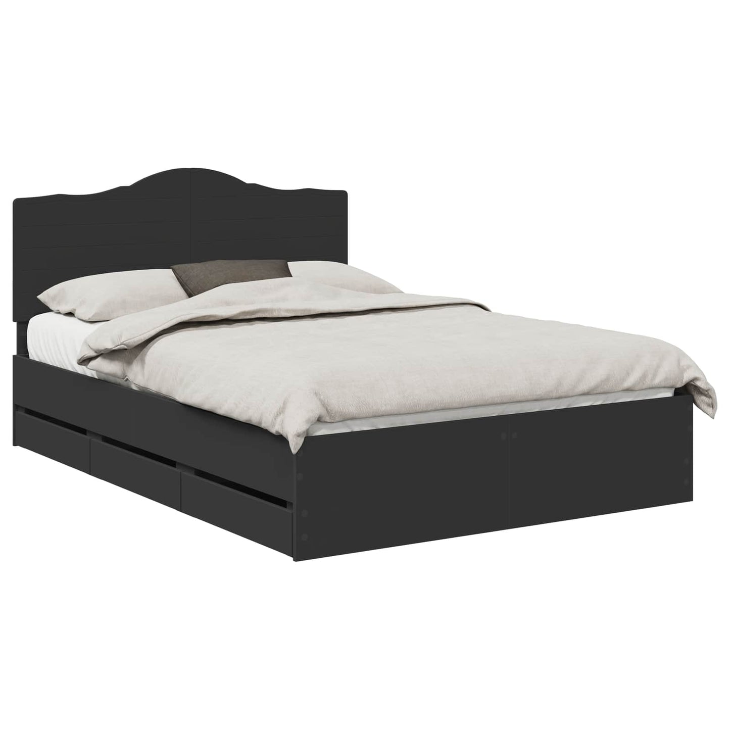 vidaXL Σκελετός Κρεβατιού Μαύρο 160 x 200 cm Μηχανήματος Ξύλο