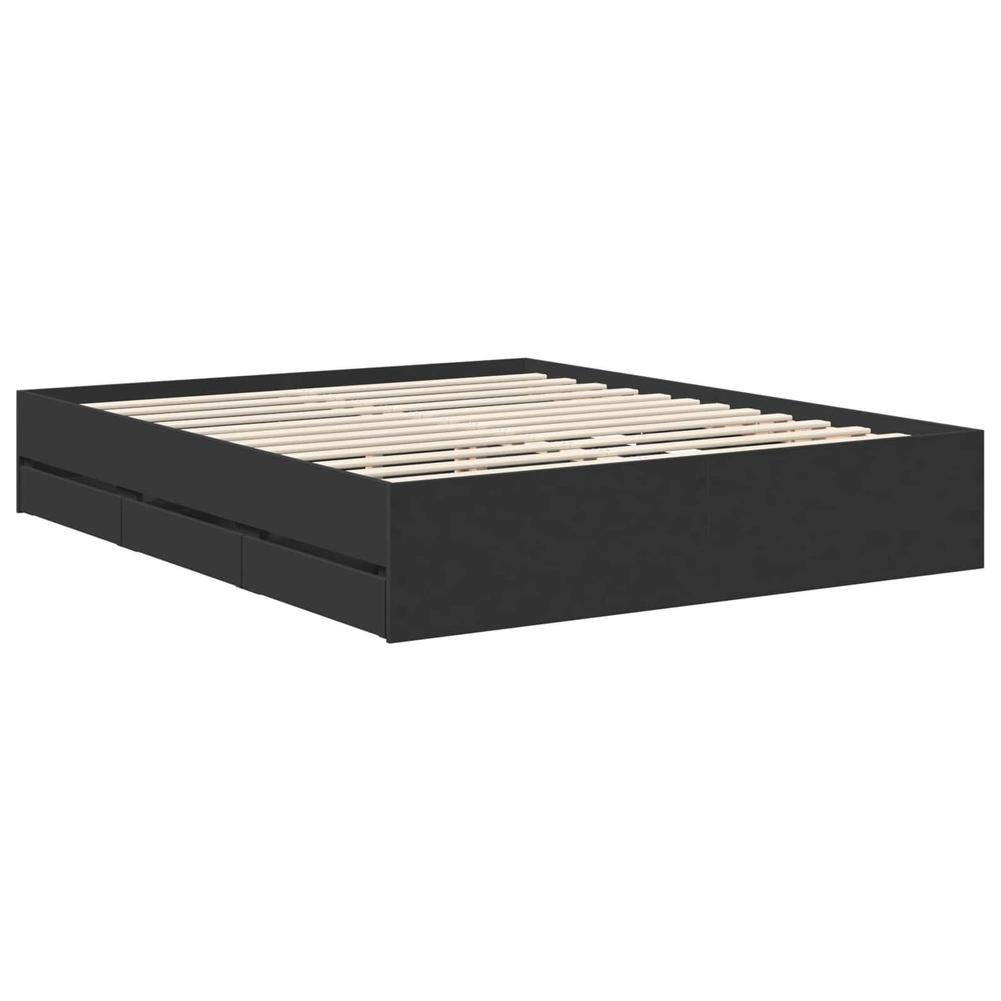 vidaXL Σκελετός Κρεβατιού Μαύρο 160 x 200 cm Μηχανήματος Ξύλο