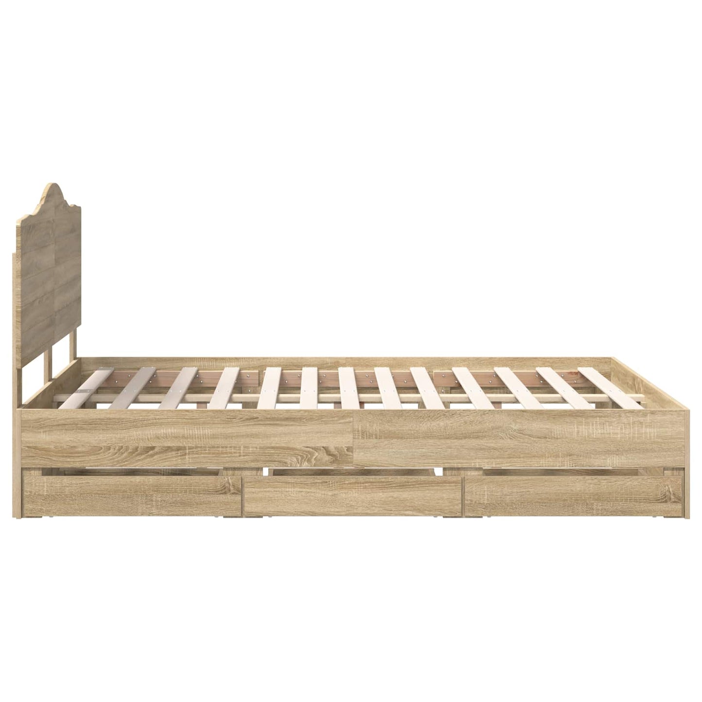 vidaXL Σκελετός Κρεβατιού Δρύς Sonoma 160 x 200 cm Μηχανήματος Ξύλο