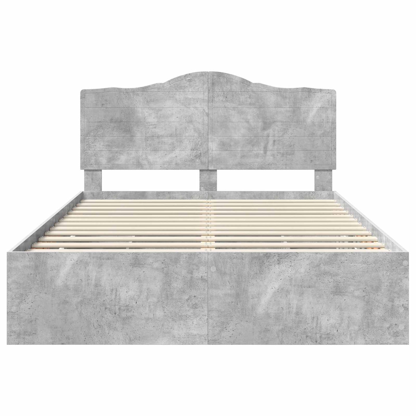 vidaXL Σκελετός Κρεβατιού Σκυρόδεμα Γκρι 160 x 200 cm Μηχανήματος Ξύλο