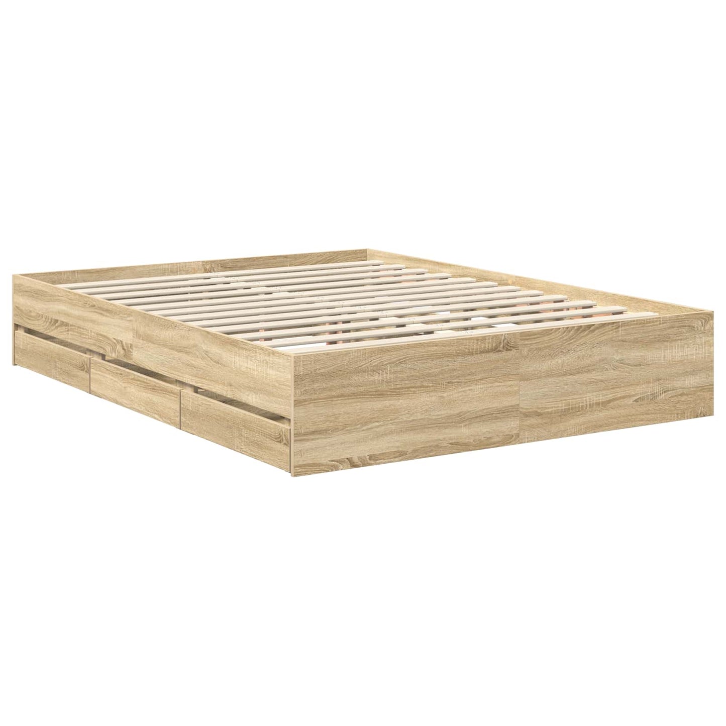 vidaXL Σκελετός Κρεβατιού Sonoma Δρυς 150 x 200 cm Μηχανήματος Ξύλο