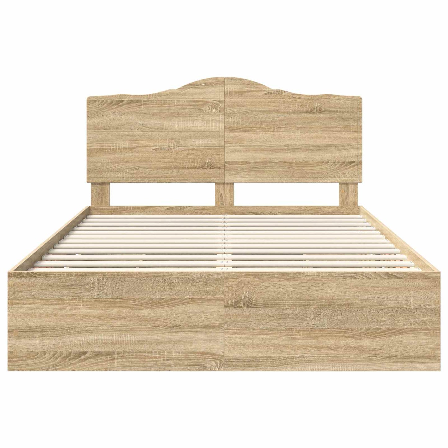 vidaXL Σκελετός Κρεβατιού Sonoma Δρυς 150 x 200 cm Μηχανήματος Ξύλο
