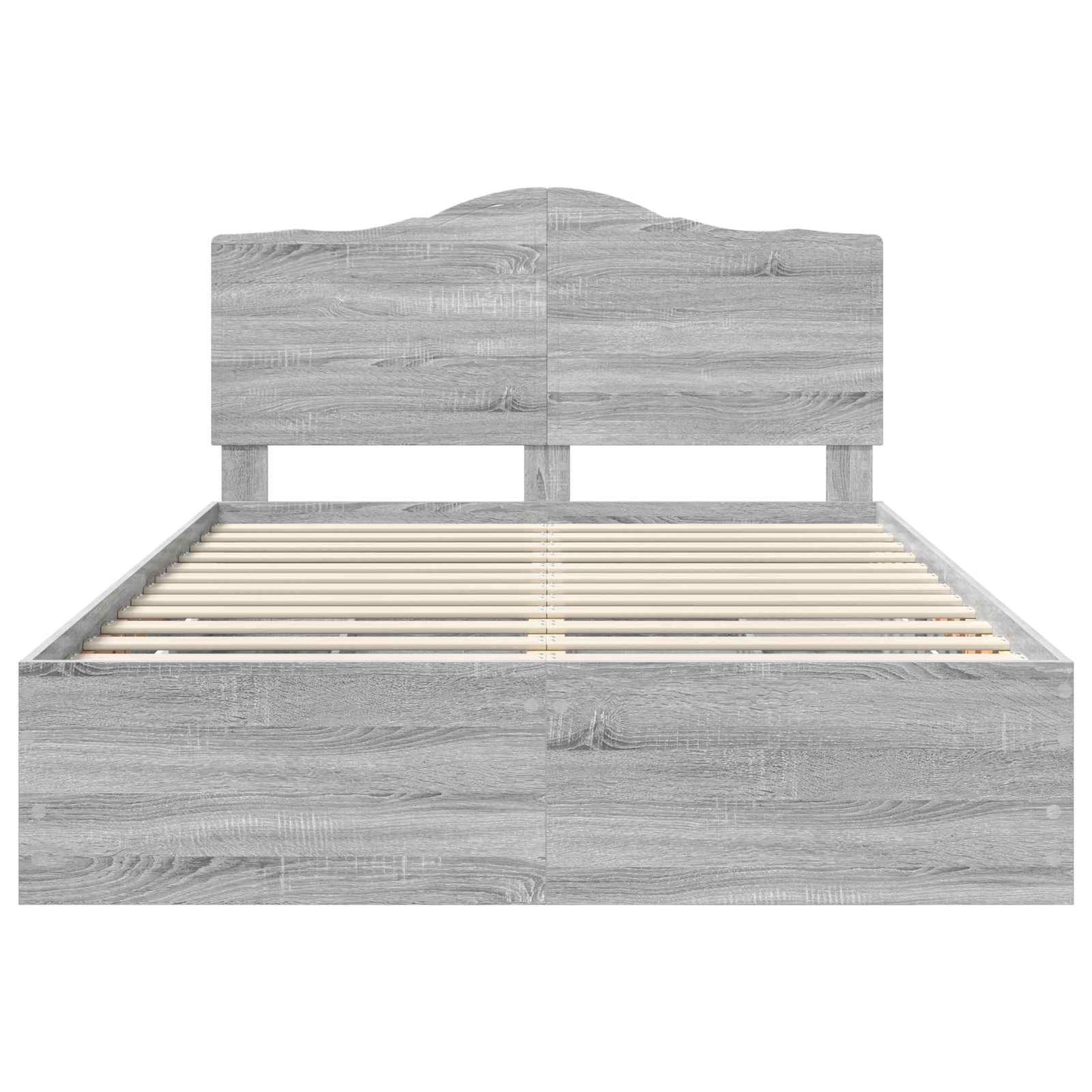 vidaXL Σκελετός Κρεβατιού Γκρίζο Σονομα 140 x 190 cm Μηχανήματος Ξύλο