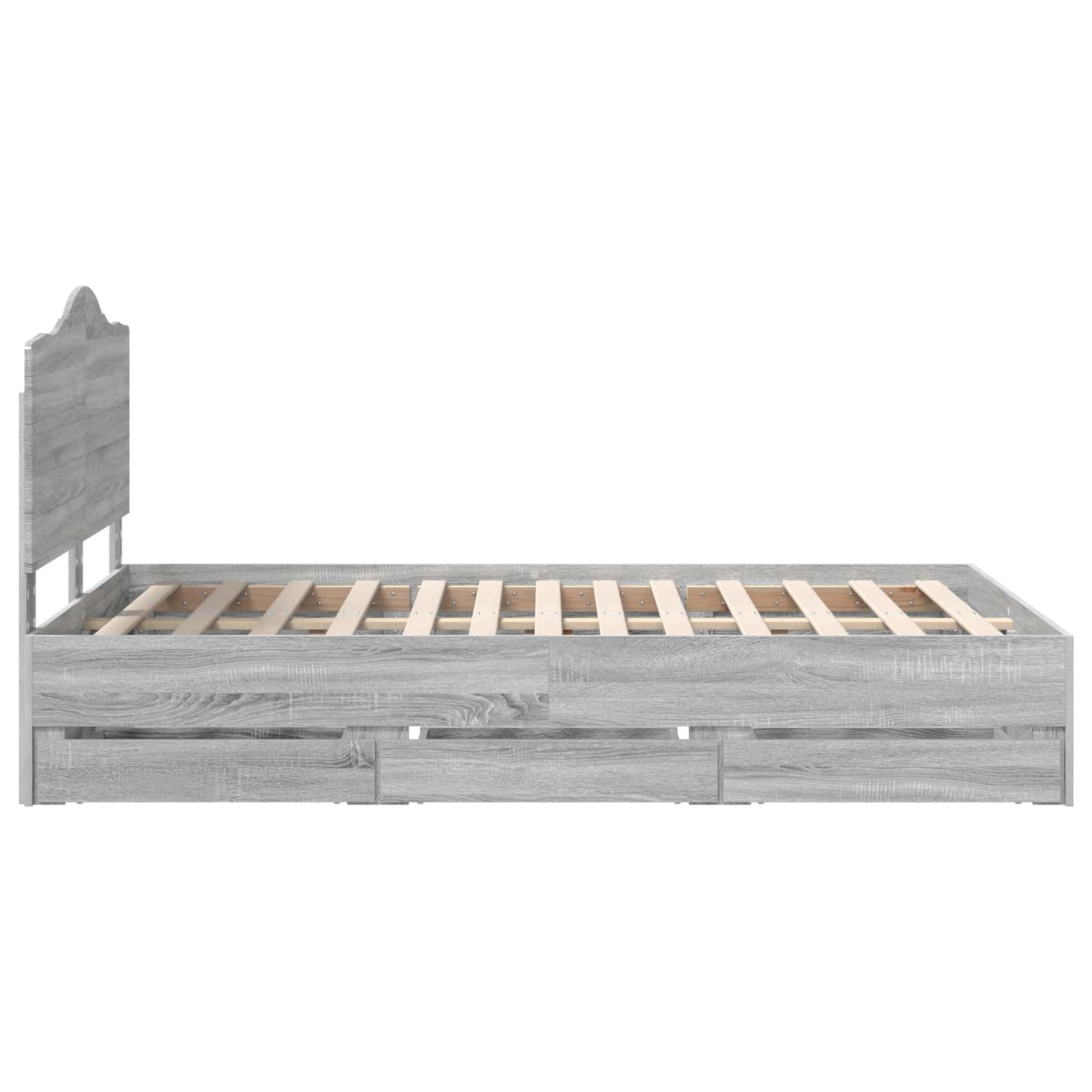 vidaXL Σκελετός Κρεβατιού Γκρίζο Σονομα 120 x 200 cm Μηχανήματος Ξύλο
