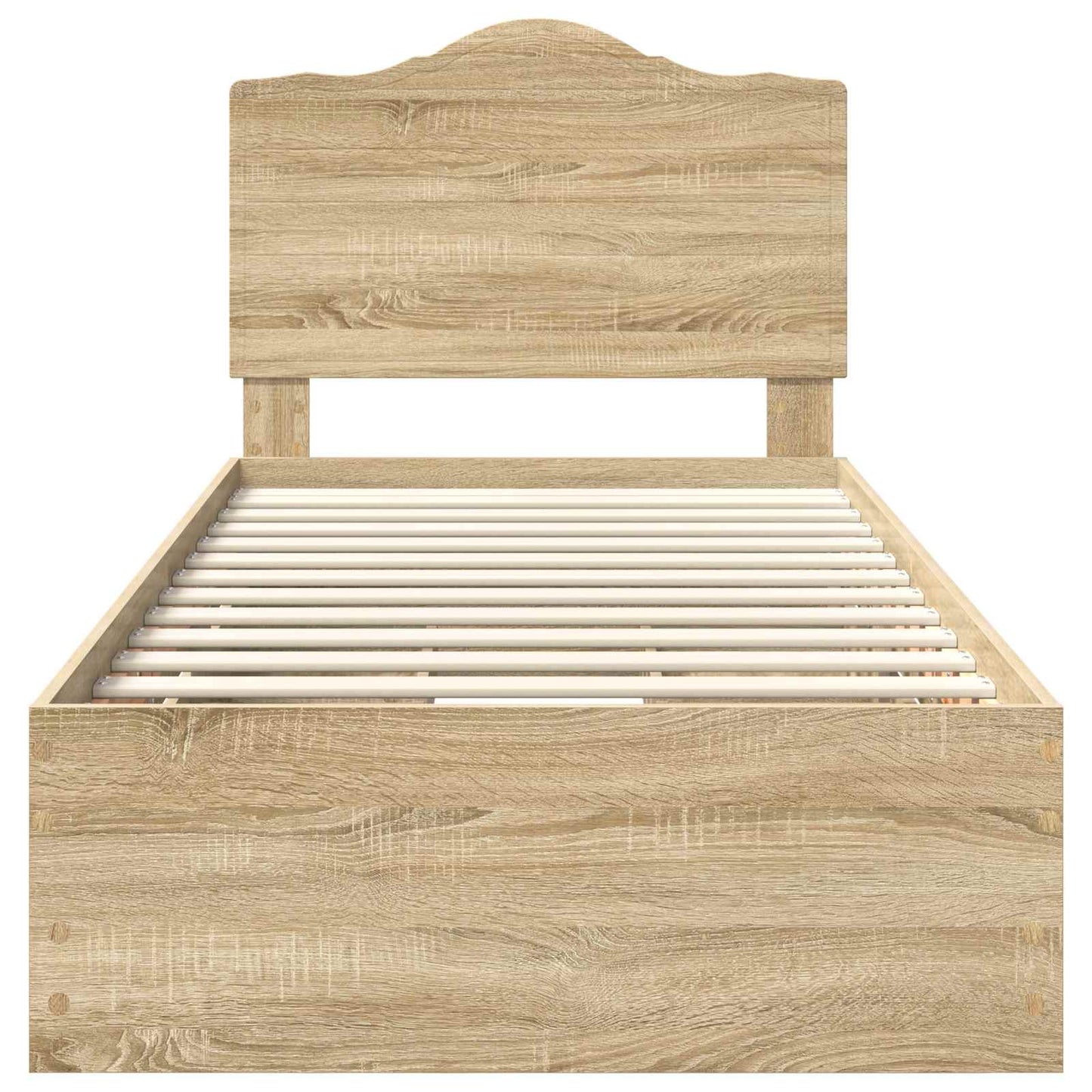 vidaXL Σκελετός Κρεβατιού Δρύς Sonoma 100 x 200 cm Μηχανήματος Ξύλο