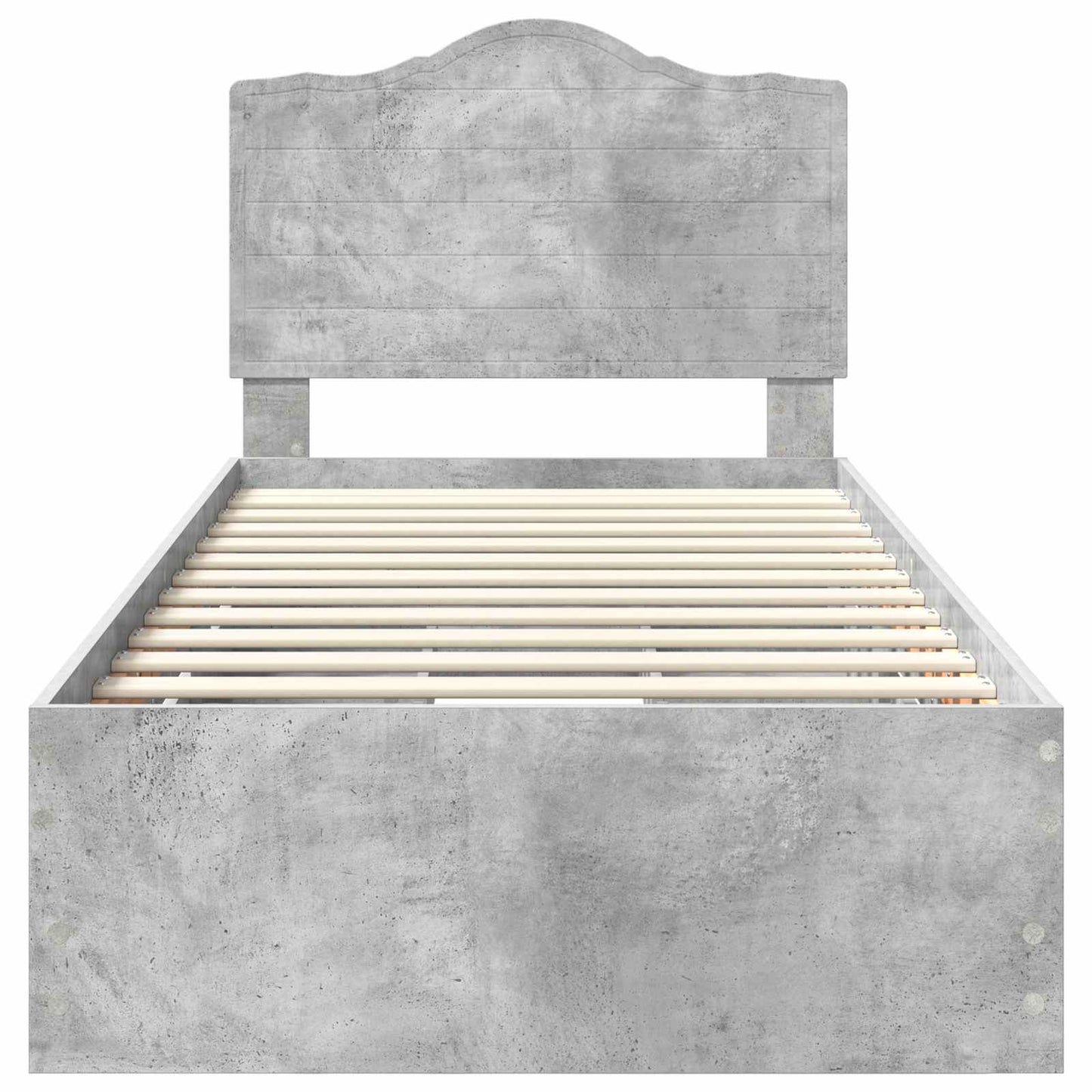 vidaXL Σκελετός Κρεβατιού Σκυρόχρωμο Γκρι 75 x 190 cm Μηχανήματος Ξύλο