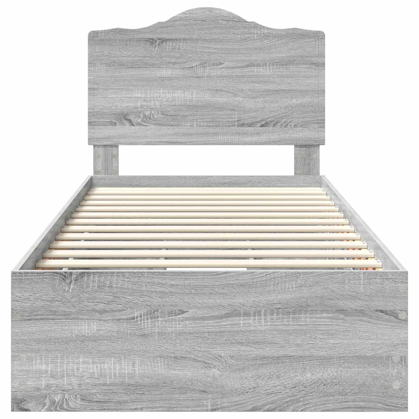 vidaXL Σκελετός Κρεβατιού Γκρι Σονομά 75 x 190 cm Μηχανήματος Ξύλο